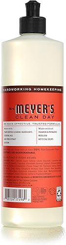 Miniatura 2 de Mrs. Meyer's Clean Day - Jabón para vajilla, aroma a rábano, color rojo, 16 fl oz