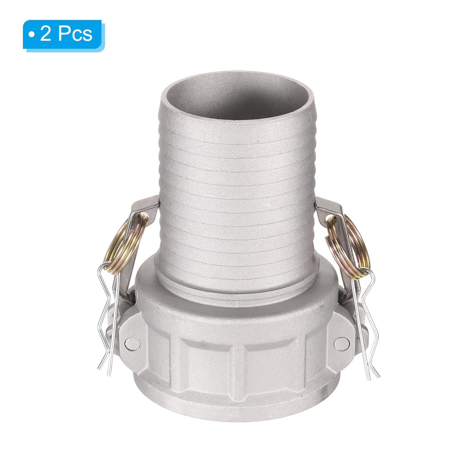 PATIKIL Paquete de 2 accesorios de bloqueo de leva de aluminio, adaptador macho x rosca NPT hembra, acoplamiento de desconexión rápida, accesorio de manguera de bloqueo de leva, resistente a la