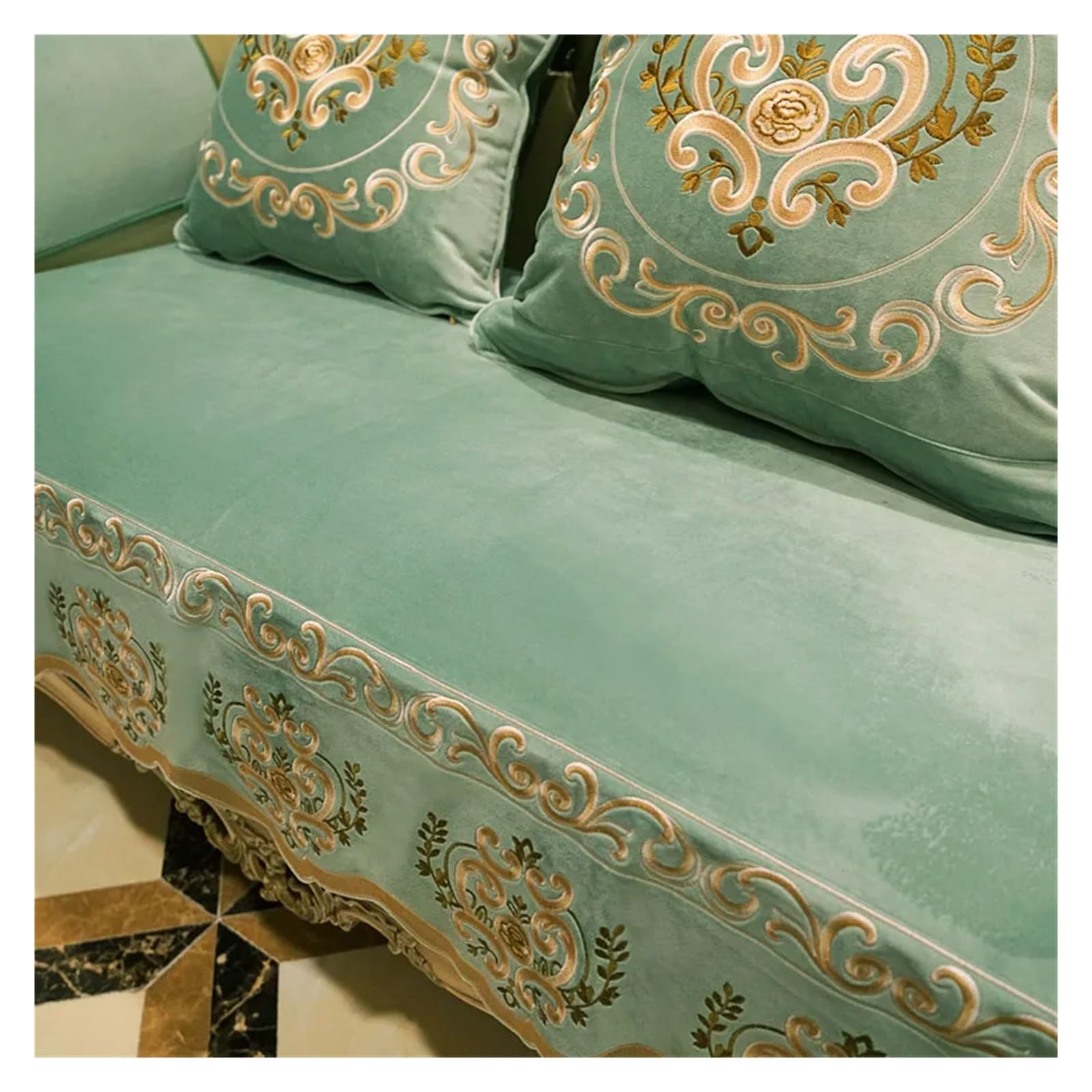 GCYEIDMA Vintage Sofa Cover Sofa Cover Armchair Towel Universal Couch Furniture Protector Slipcover(Green,80x180cm)