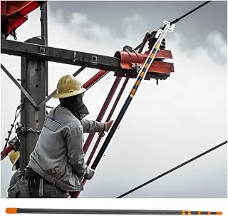 Insulated Wire Support Rod for Electrical Work, 45KV High Voltage Electrical Safety Pull Rod, Telescoping Take-up Pole