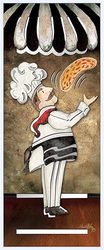 PREMIUS Prego Chef con recortes de espejo, arte de pared enmarcado, abraza el lujo y la elegancia con una forma contemporánea de adornar las paredes