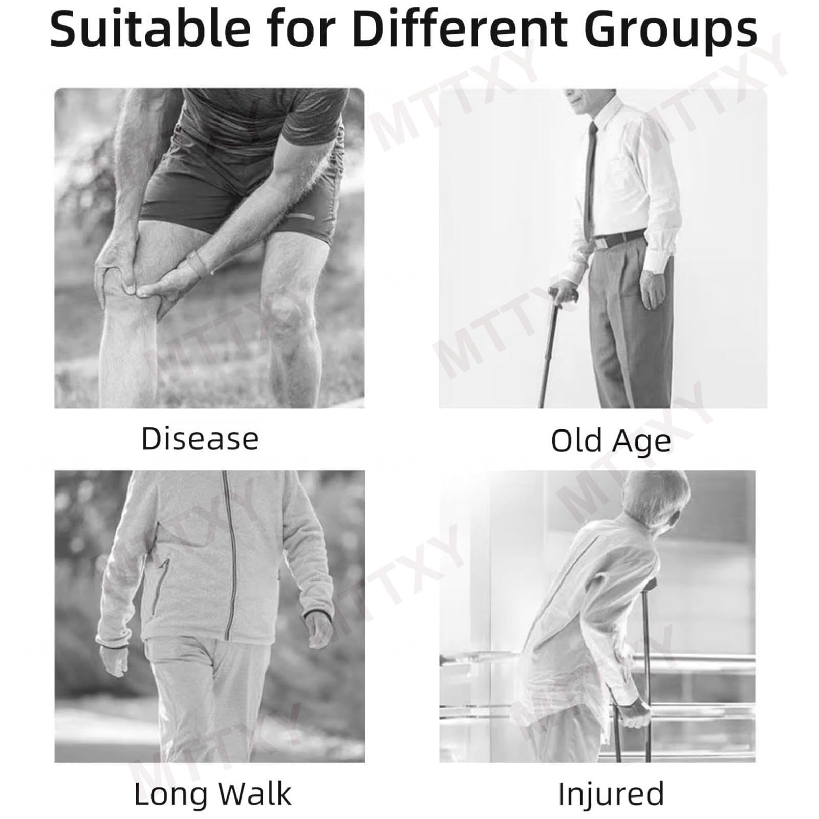 Ayuda para caminar Bionic Body Power, elevador de piernas y soporte para subir escaleras, ayudas para caminar, cintura ajustable (hasta 120 cm) para personas mayores y adultos.