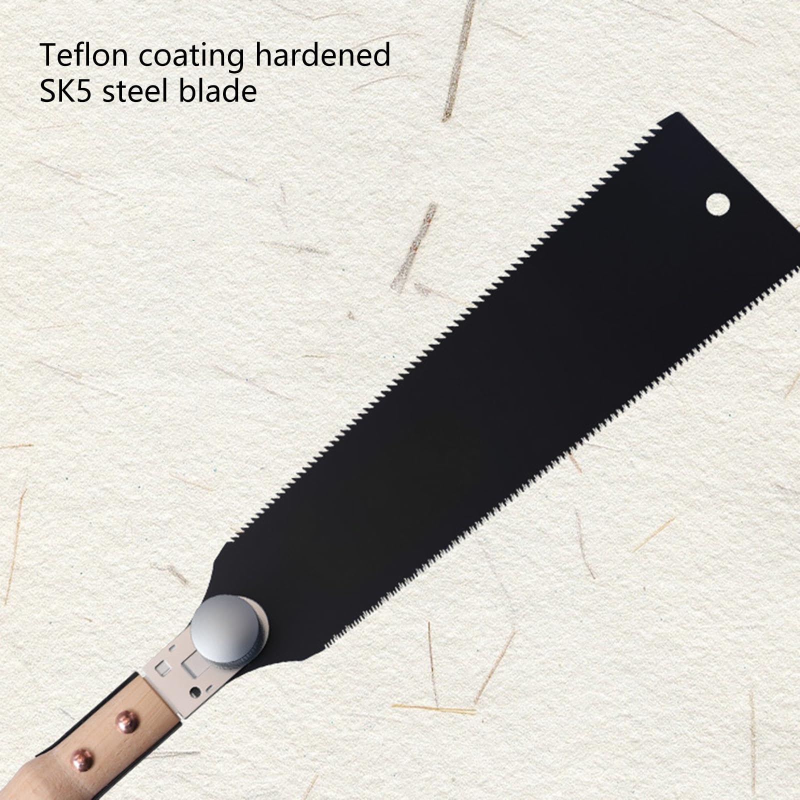 Sierra de mano pequeña japonesa para carpintería, corte al ras con mango de madera, bordes rectos, herramienta de aserrado para carpintería