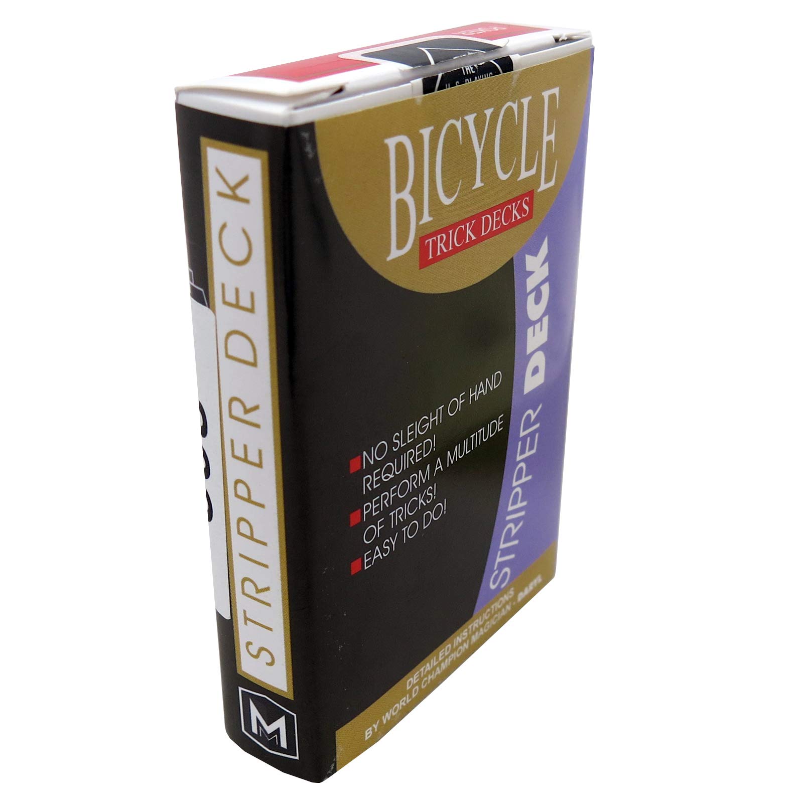 BicycleStripper Deck Mandolin (Red) - Trick Deck - Magic Trick - Easy To Do - No Sleight Of Hand - Includes Instructions - Unisex - Black - Age 14+