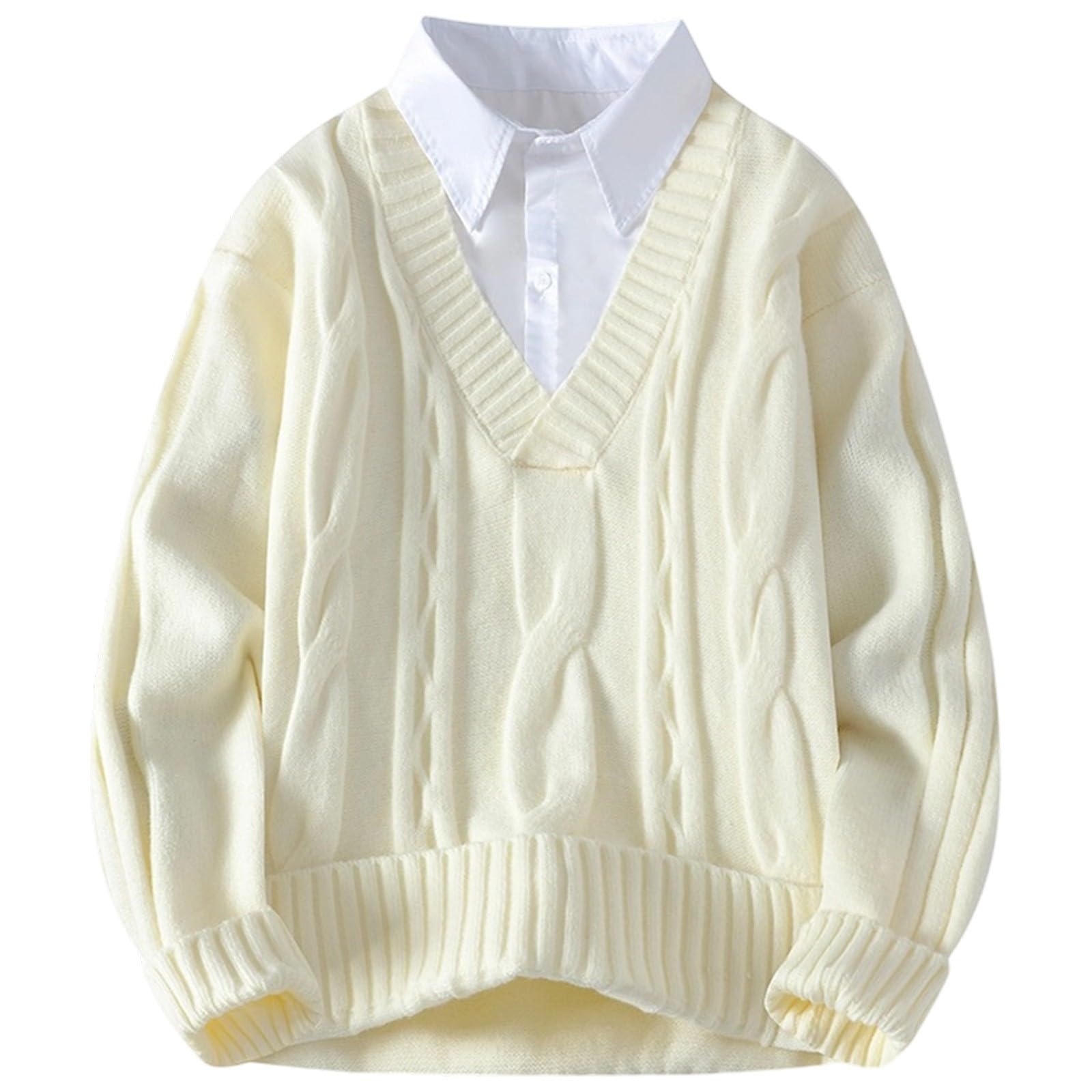 Forro polar cárdigan con v-neck para hombre que busca abrigarse sin perder estilo 6