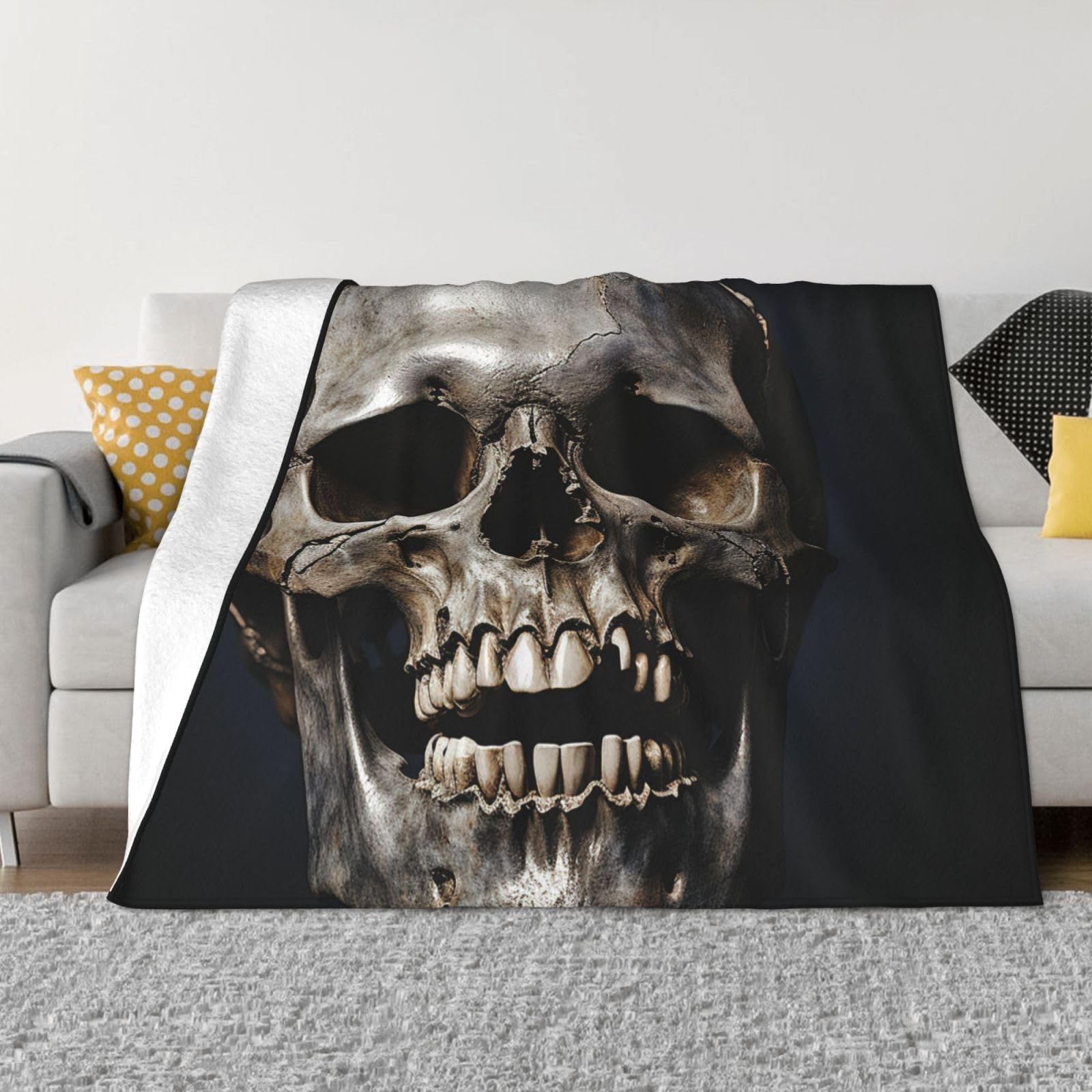 Couverture flanelle anti-boulochage haute qualité pour lit et fauteuil d'intérieur