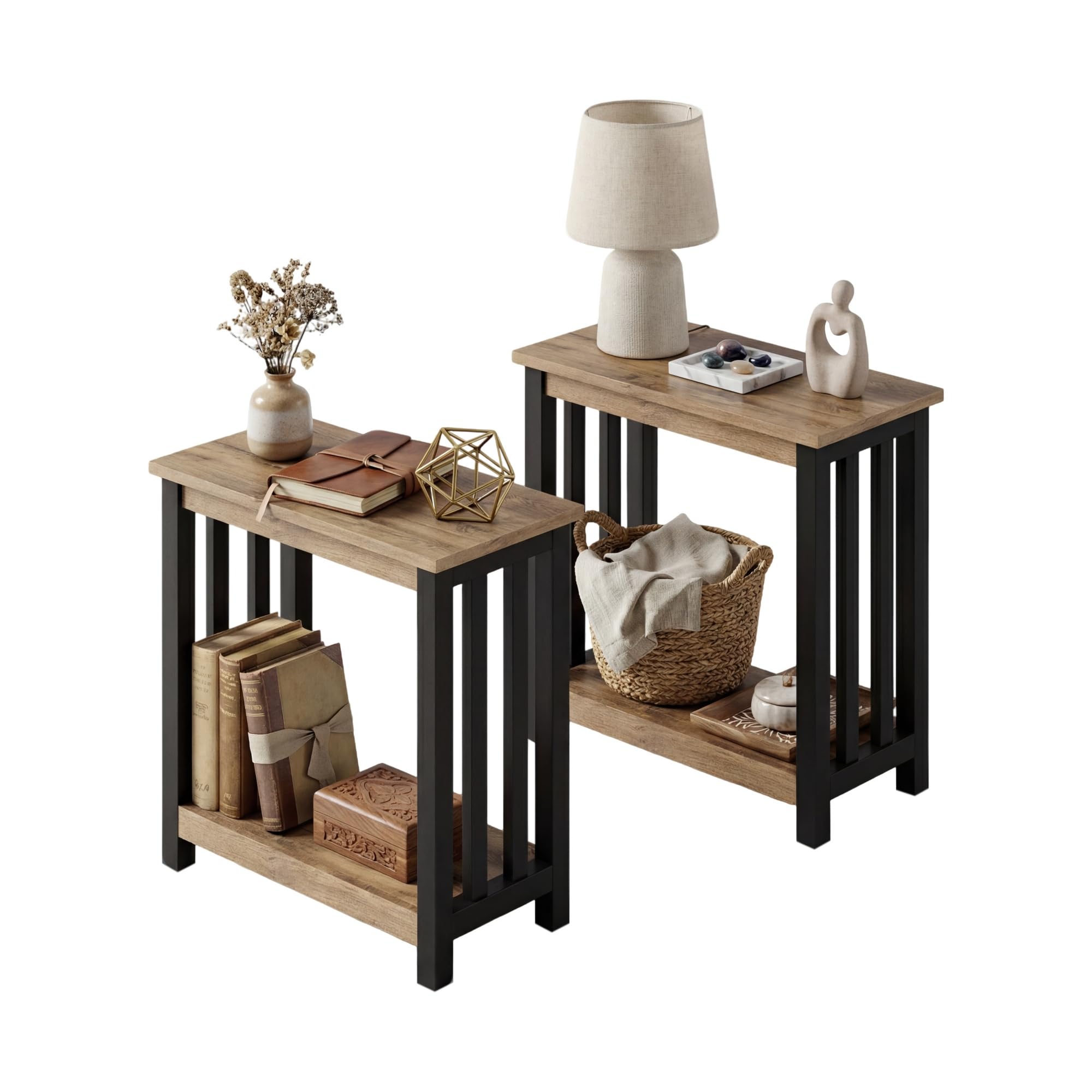 Amazon.com: ChooChoo Mission End Tables Set of 2, Narrow Side