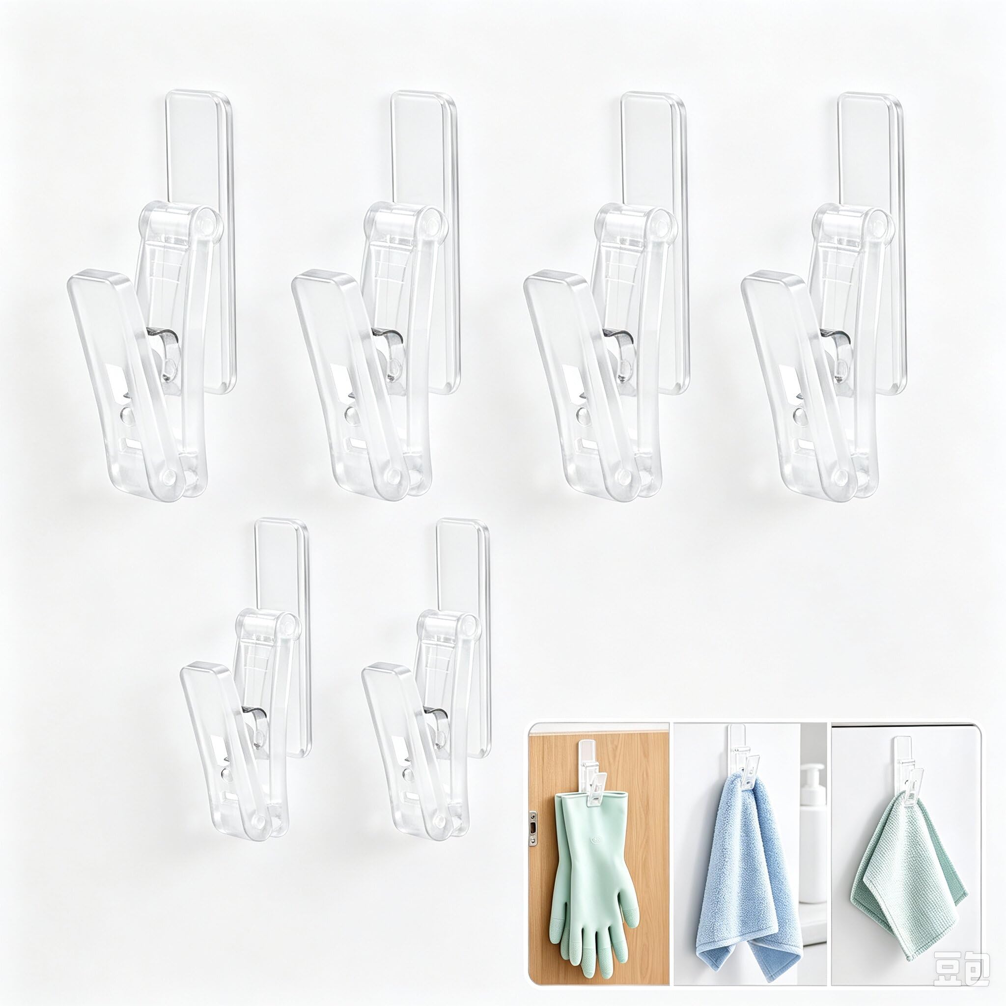 Wbgraceful Glove Clips, 6pcs Dish Glove Holder & Kitchen Glove Holder