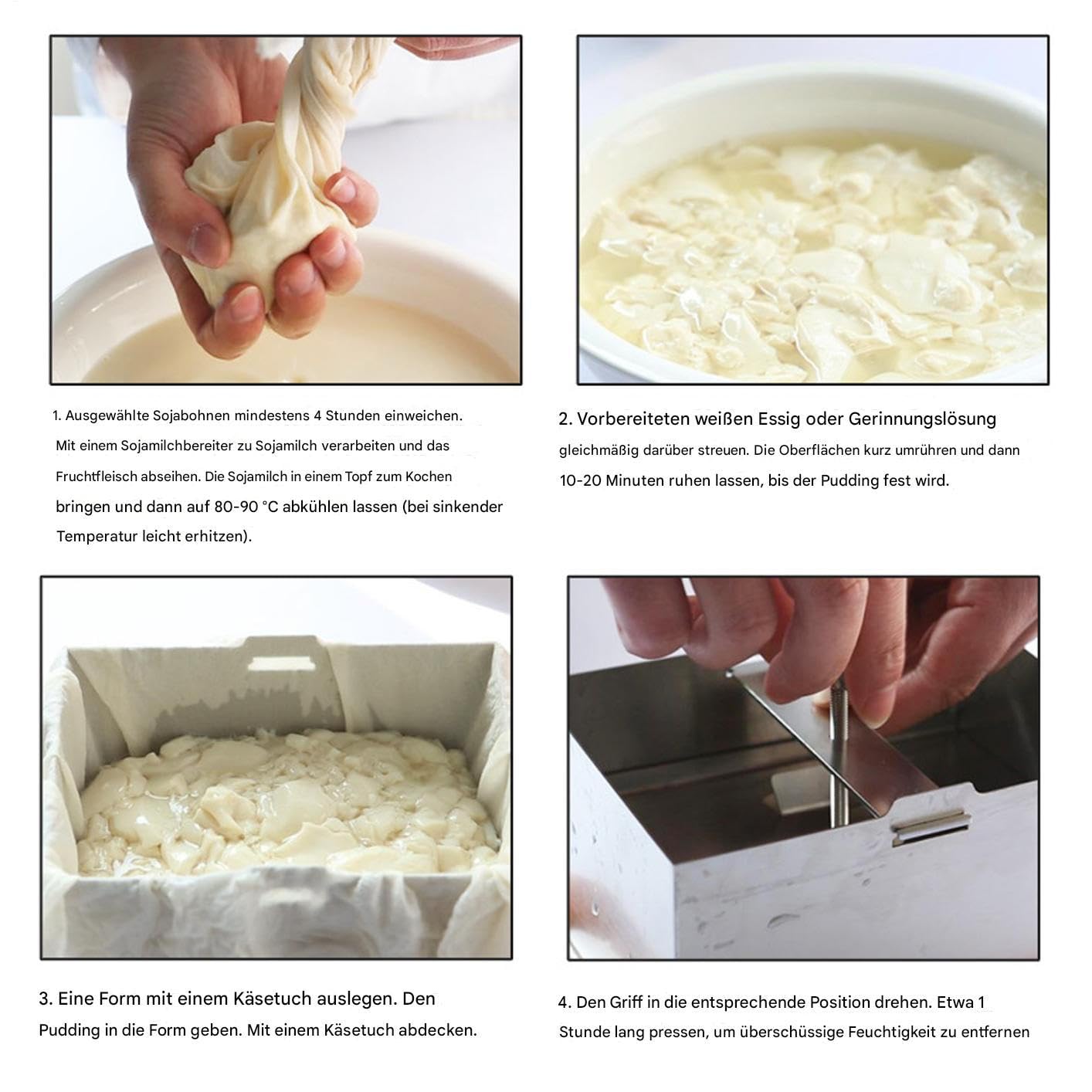 Soja Press Form Manuell Verstellbar Mit Abtropfloch Aus Edelstahl | Küchenform Für Hausgemachte Lebensmittel Für Käse Paneer Sojalebensmittel Vegetarische Lebensmittel Haushalt Gewerbliche