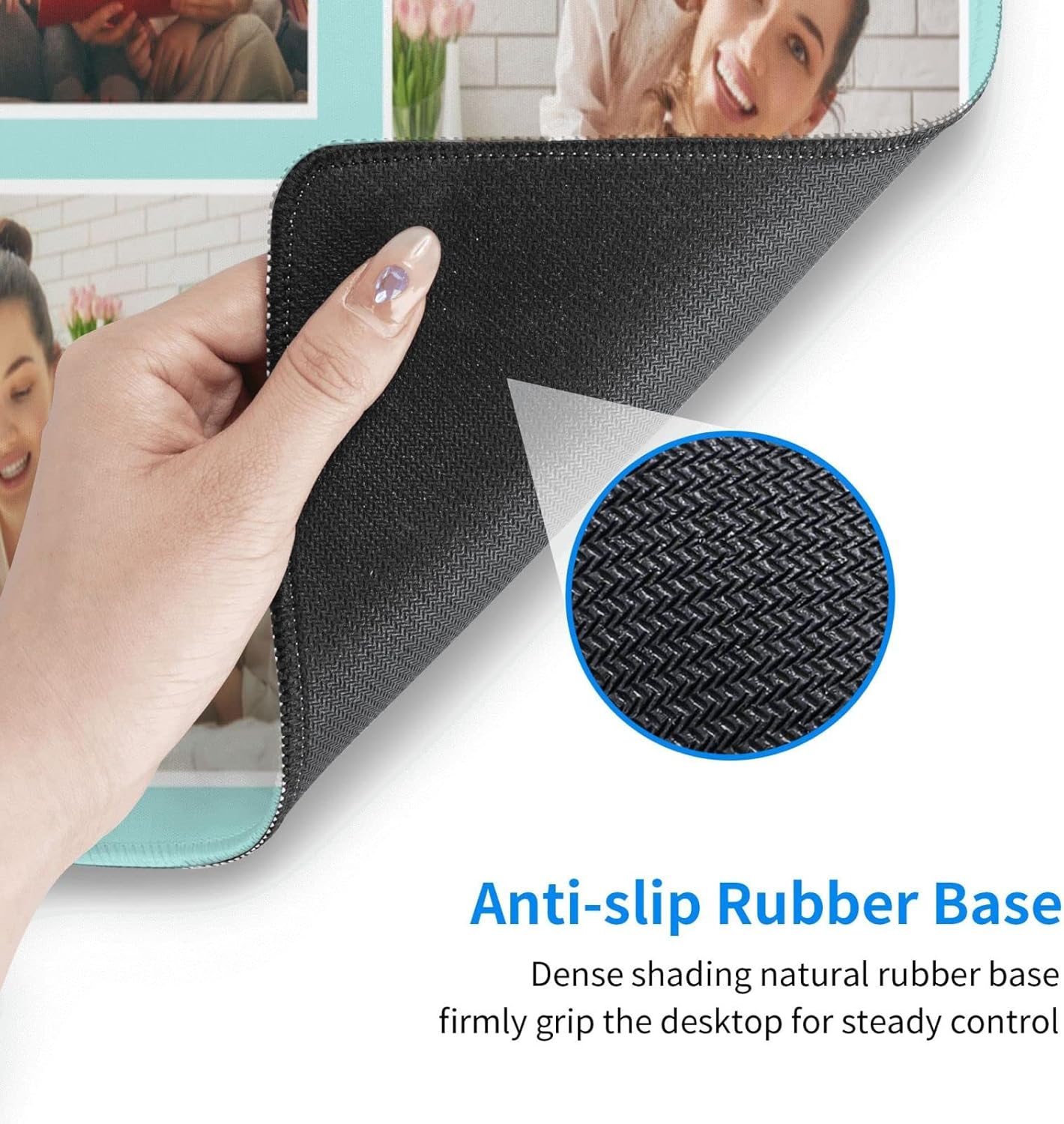 Custom Large Mouse Pad, Personalized Mouse Pads with Photo Text Logo, Customized Large Rubber Non-Slip Waterproof Mousepad for Offices Gaming Computer Desk Accessories 16X35.5in