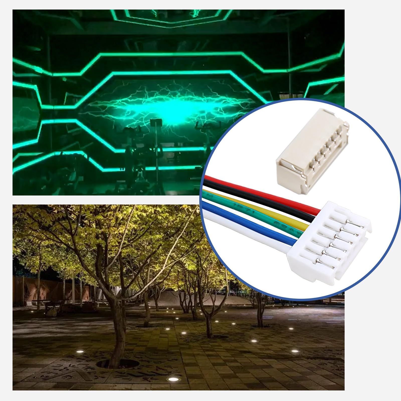 VGOL 10 works JST GH 1.25mm 6 Pin Plug Socket with 150mm 28AWG Wires Cables Male and Female Connector Adapter for Robots Lighting LED Strips - Image 2
