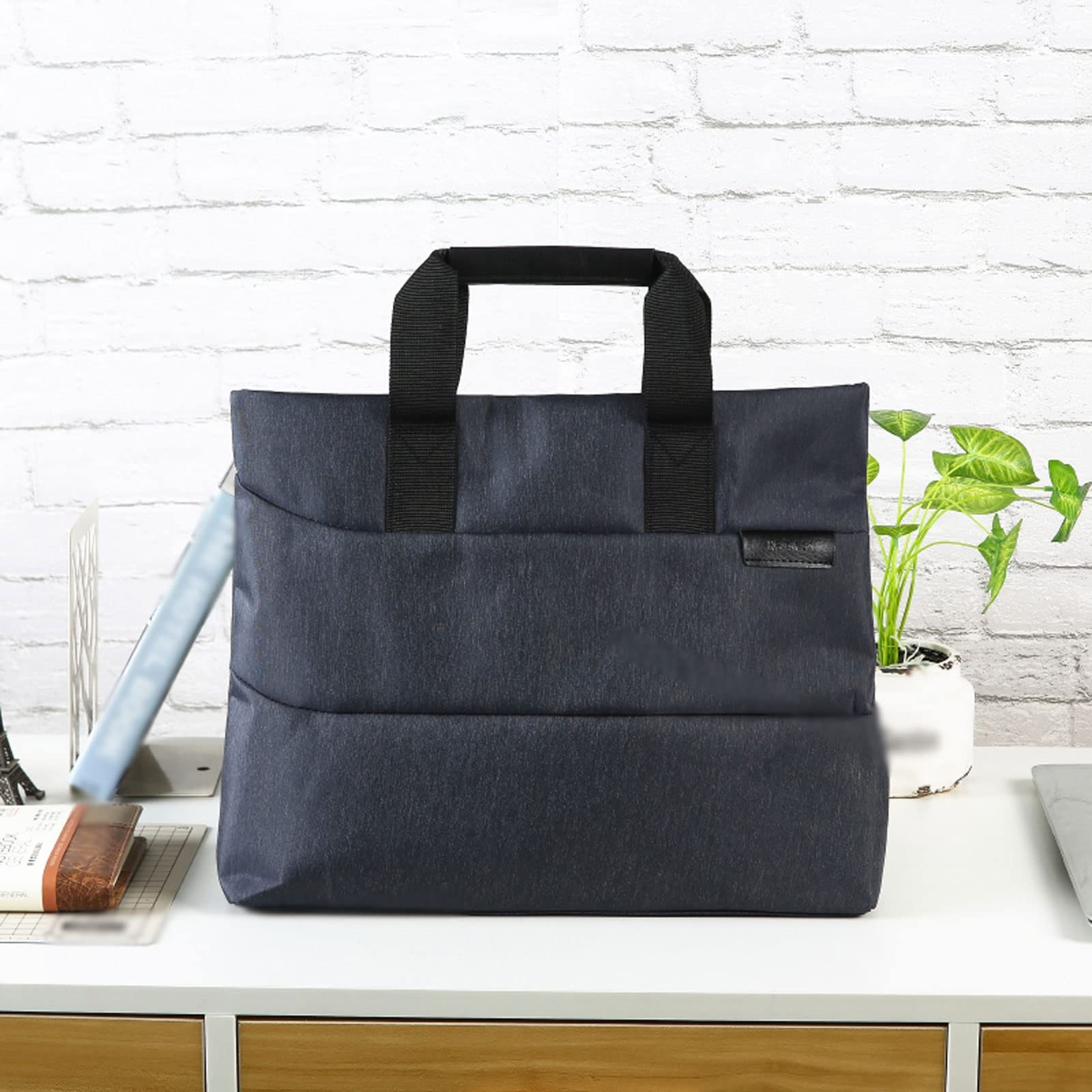Ordenador Portátiles Funda Maletín portátil engrosado bolso de mano documento de negocios bolsa de cremallera bolsa de información bolsa de información portátil gris Funda Portatil Bolsa Multifunciona