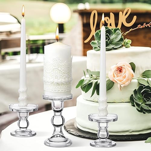 Miniatura 4 de Irenare 3 velas de unidad con portavelas para ceremonia de boda, accesorios de boda para ceremonia de recepción, portavelas de cristal decorativo,