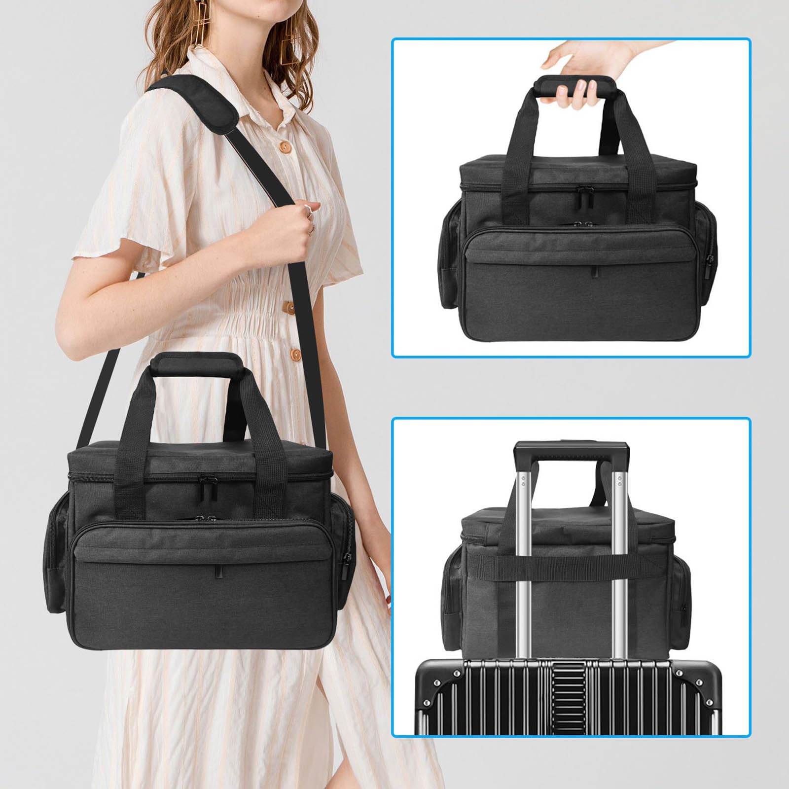Abnehmbare Make Up Organizer Mit Großer Kapazität Wasserdichter Stoff Kosmetik Aufbewahrungstasche Make Up Reise Für Unterwegs Badezimmer Freundliche wasserdichte Kosmetik