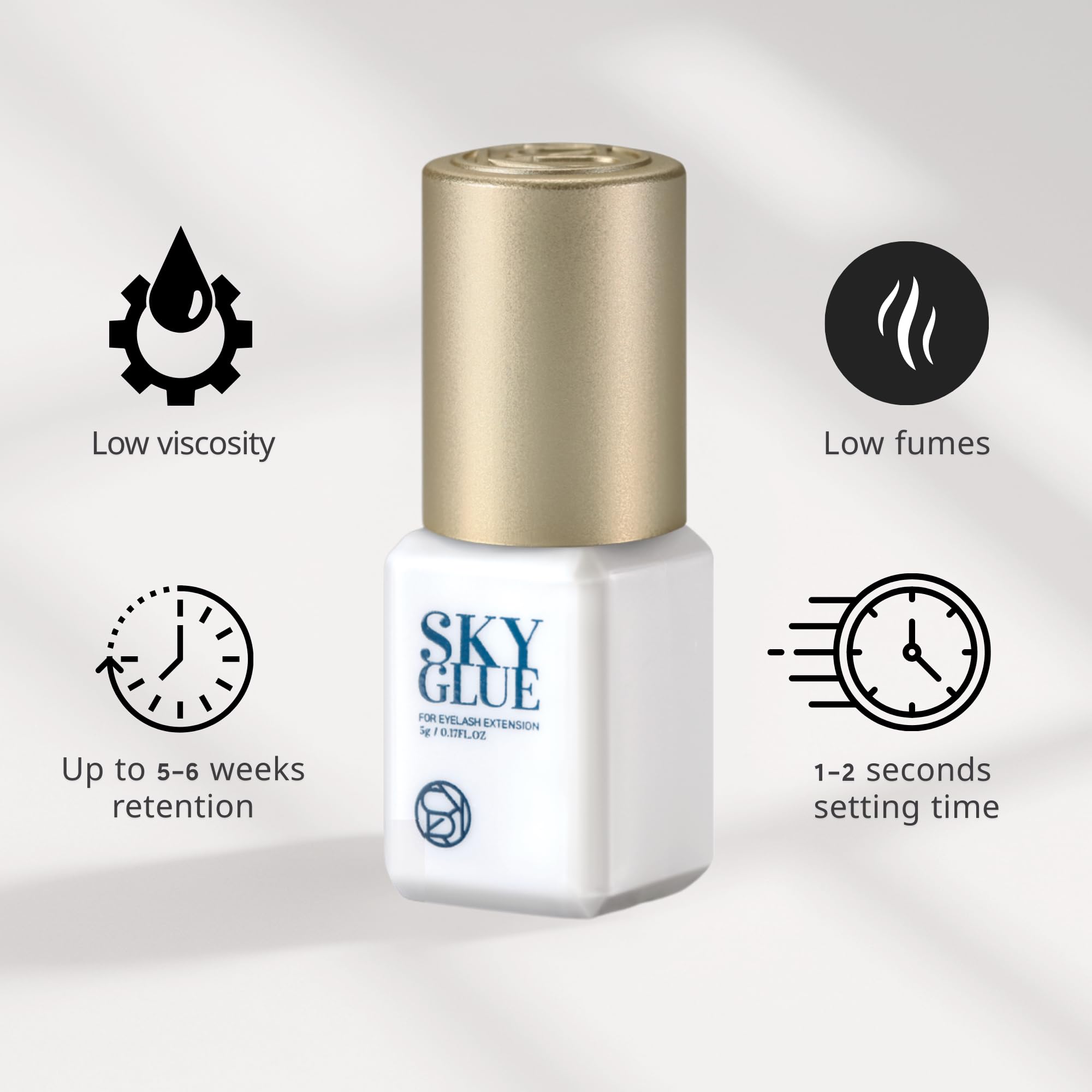 Cielo S TIPO Super Colla Adesivo 5/10g Professionale - Extension Ciglia - 10ml - 3 Flaconi