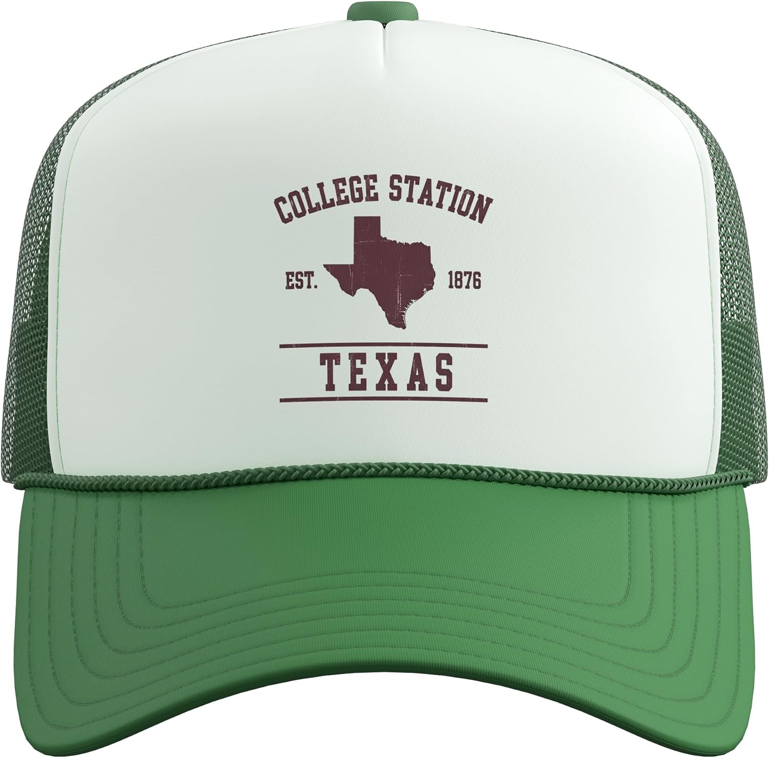 College Station Texas Established 1876 Vintage Trucker Hat with Adjustable Mesh Back image 2