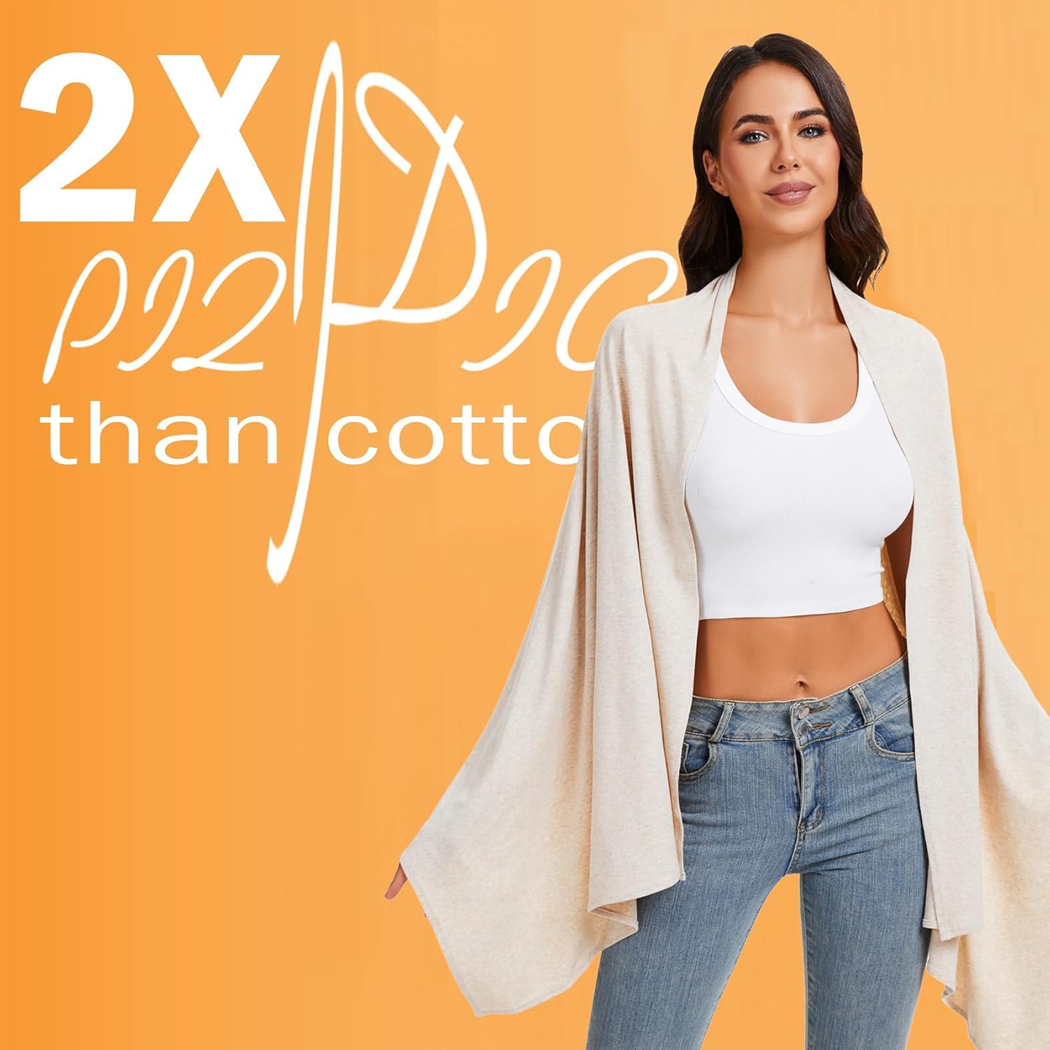 PIQIDIG Women's UPF 50+ Scarf Shawl Wrap Shawl Sun Protection Cover Up for Travel Beach Swimming Outdoor One Size - Image 6