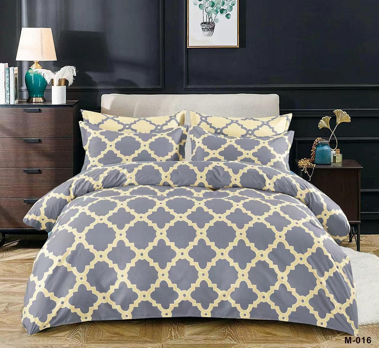 MMM King Size Bedsheet 6pcs One Set , High Cotton Quality Bedding Set