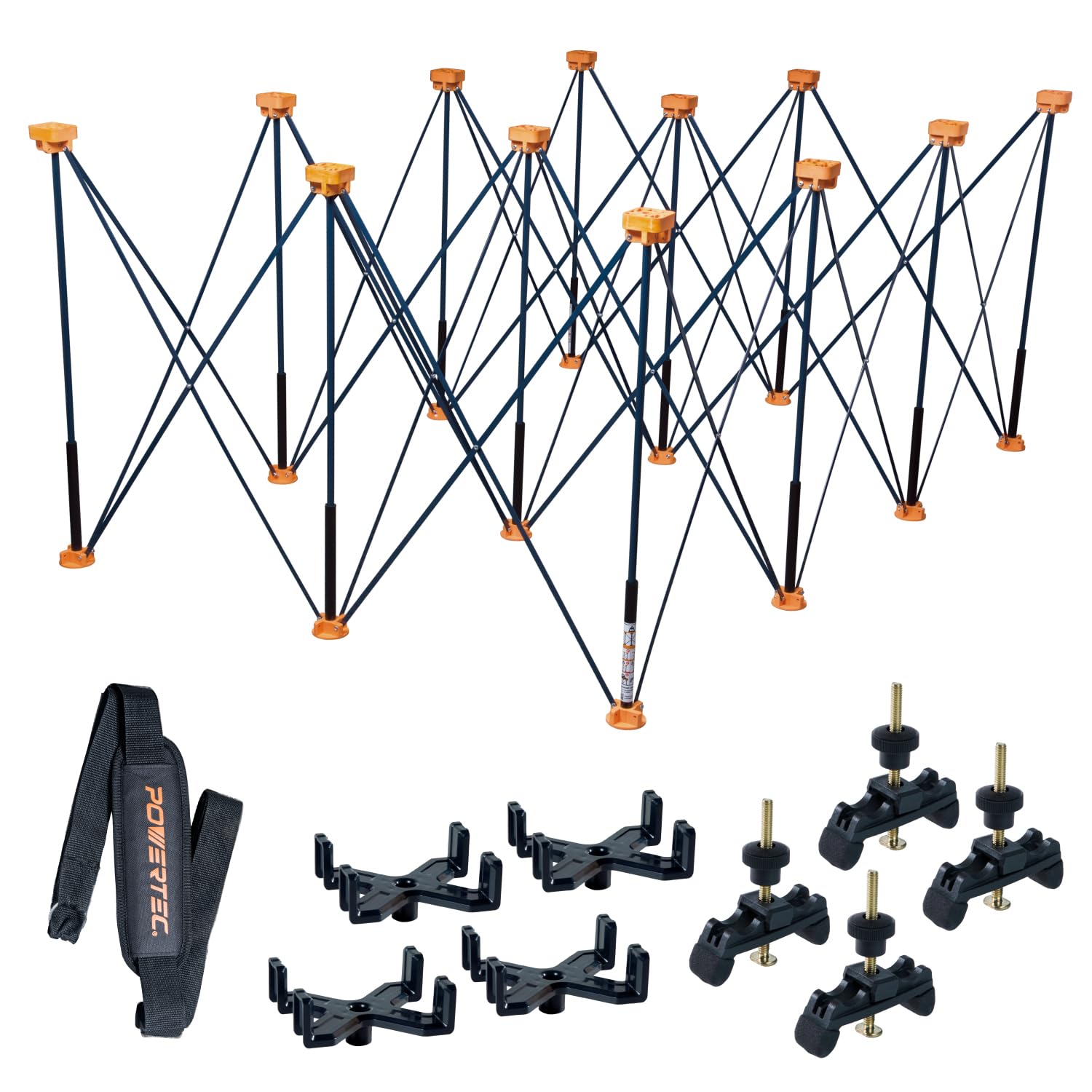 POWERTEC Arachni-Flex Portable Workbench 4x6ft Collapsible Workstand - Heavy Duty Folding Work Table Base, 4500 lbs Capacity 36 Inch Work Height, No