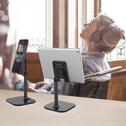 Miniatura 7 de Doboli Soporte para teléfono celular, soporte para teléfono para escritorio, soporte para teléfono compatible con iPhone y todos los teléfonos Negro