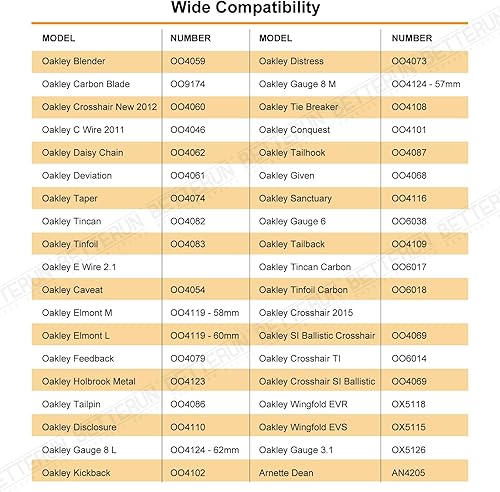 Miniatura 6 de Clear Replacement Nose Pads for Oakley Crosshair OO4060 OO4069Wingfold EVS OX5115Wingfold EVR OX5118