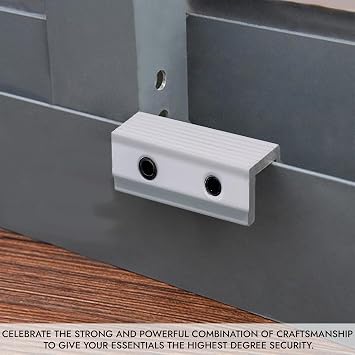 NU-SET Vertical Sliding Window Lock, Tamper Resistant, White, 1 Pack
