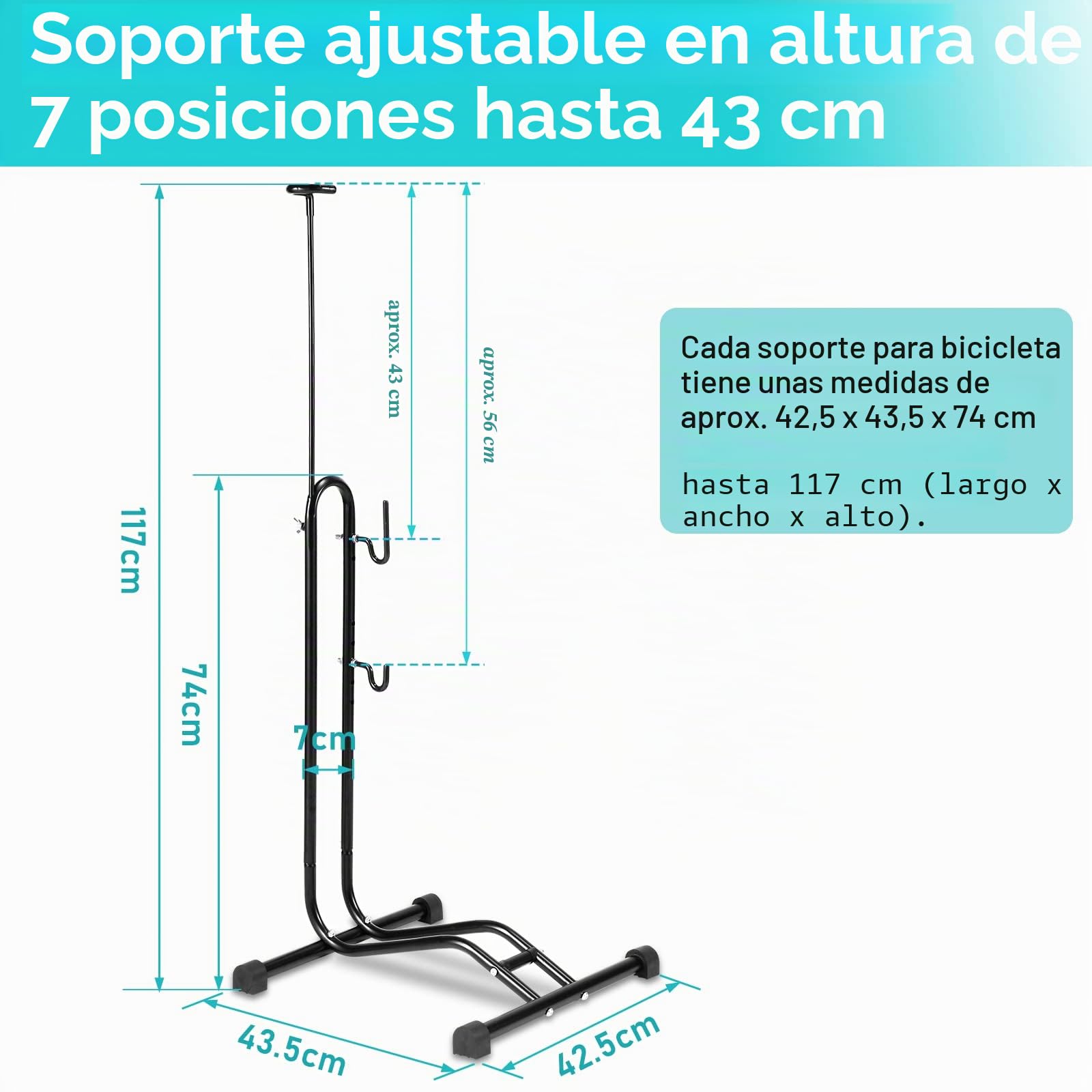 Soporte para bicicletas en el suelo, de 20 a 29 pulgadas, soporte para bicicletas, soporte de suelo para rueda delantera o trasera, soporte de tienda para bicicletas, soporte para bicicletas