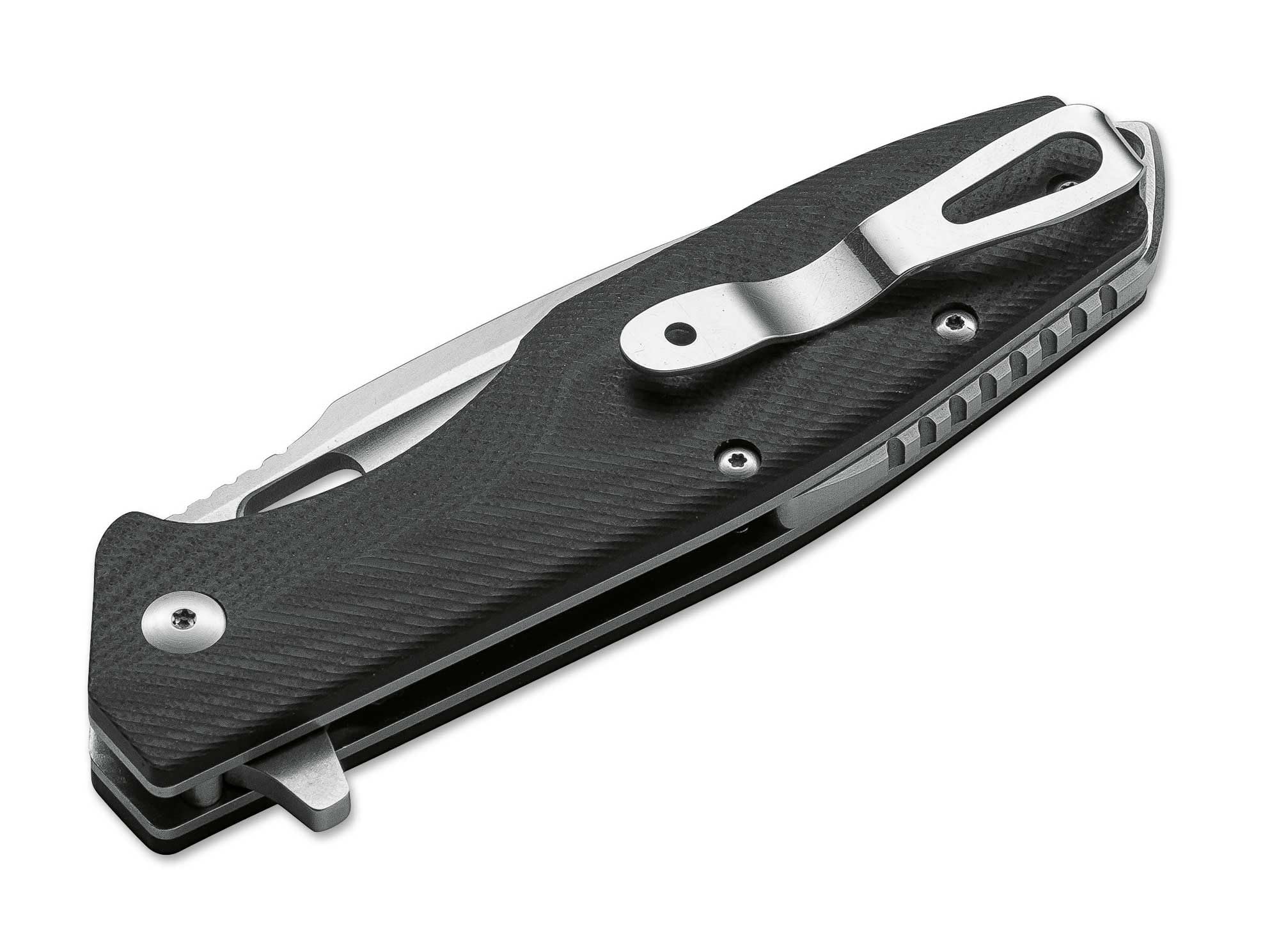Böker Plus® Caracal Folder wytrzymały scyzoryk - idealny nóż z klipsem kieszonkowym - uniwersalny nóż outdoorowy z torbą na nóż i eleganckim pudełkiem na prezent