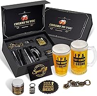 Vista 1 de Regalos de cerveza para hombres, cesta de regalo para amantes de la cerveza, caja de regalo para papá, marido, novio, abuelo, aniversario, boda