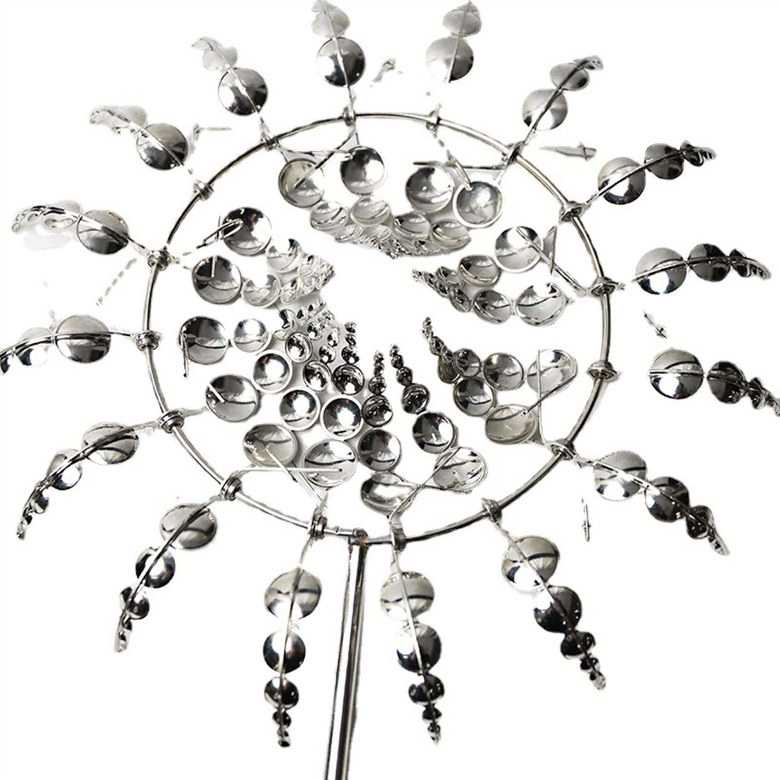 Magische metalen windmolen, 3D windsculpturen spinners, kinetische sculptuur windvangers, metalen windmolens voor de tuin en tuinkunst buiten gazondecoratie (kleur