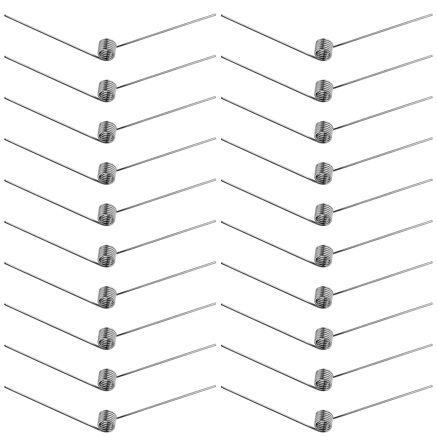 Ressorts De Torsion Acier Inox 304 - 10 Pièces - 0,8x5x50 Mm - 4 Spires, Angle 135°