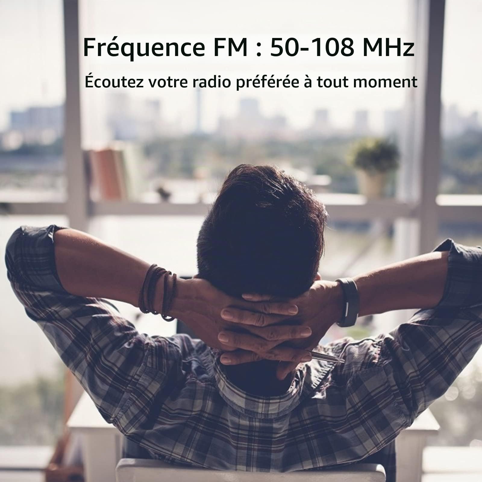 Retekess TR101 Casque Radio FM, Petite Radio a Pile, Récepteur FM pour l'Interprétation Simultanée dans Les Grandes Conférences pour Étudiant, Cadeau de Noël