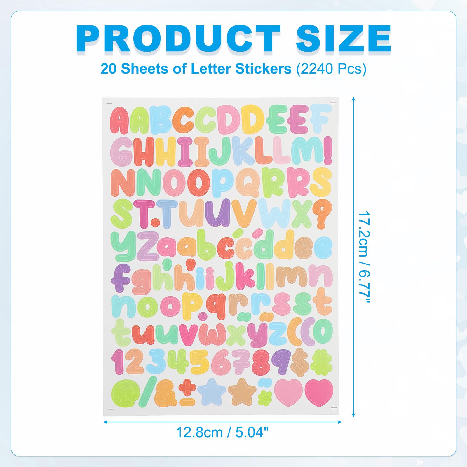 PATIKIL 20 Sheets Letter Stickers - Image 2