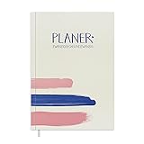 Eine der Guten Terminkalender A5 - Kalender 2026, Wochenplaner & Notizbuch, Softcover Taschenkalender Terminplaner, leicht & übersichtlich, Creme Blau Rosa, klimaneutral, FSC Papier Rosa 2025
