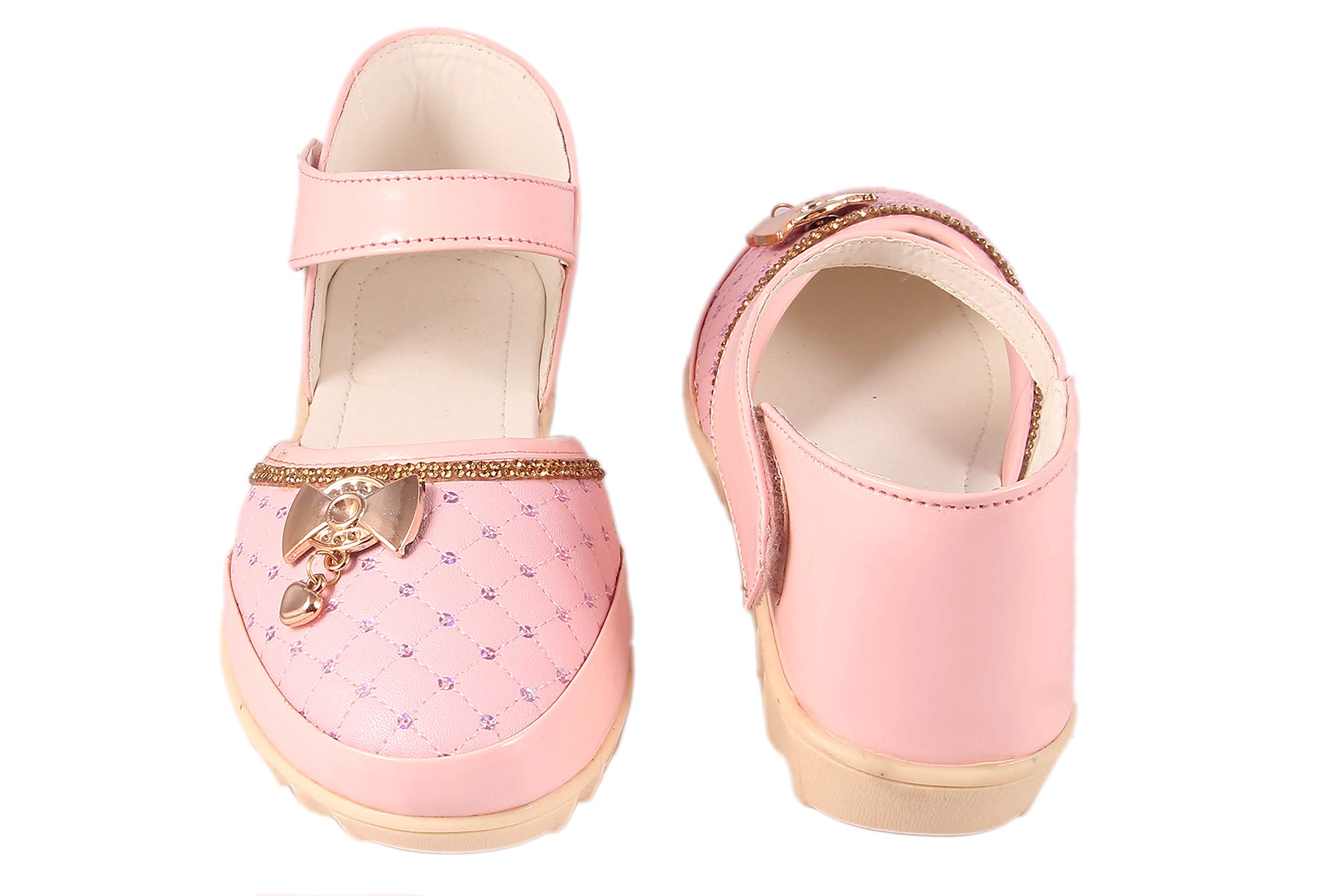 Rgk's Long Shoes Mary Jane Shoes Sandals Slippers Booties for Baby Girls of 3 Years | 4 Years | 5 Years | 6 Years | 7 Years | 8 Years | 9 Years (001) (7-7.5 Years) Pink 3