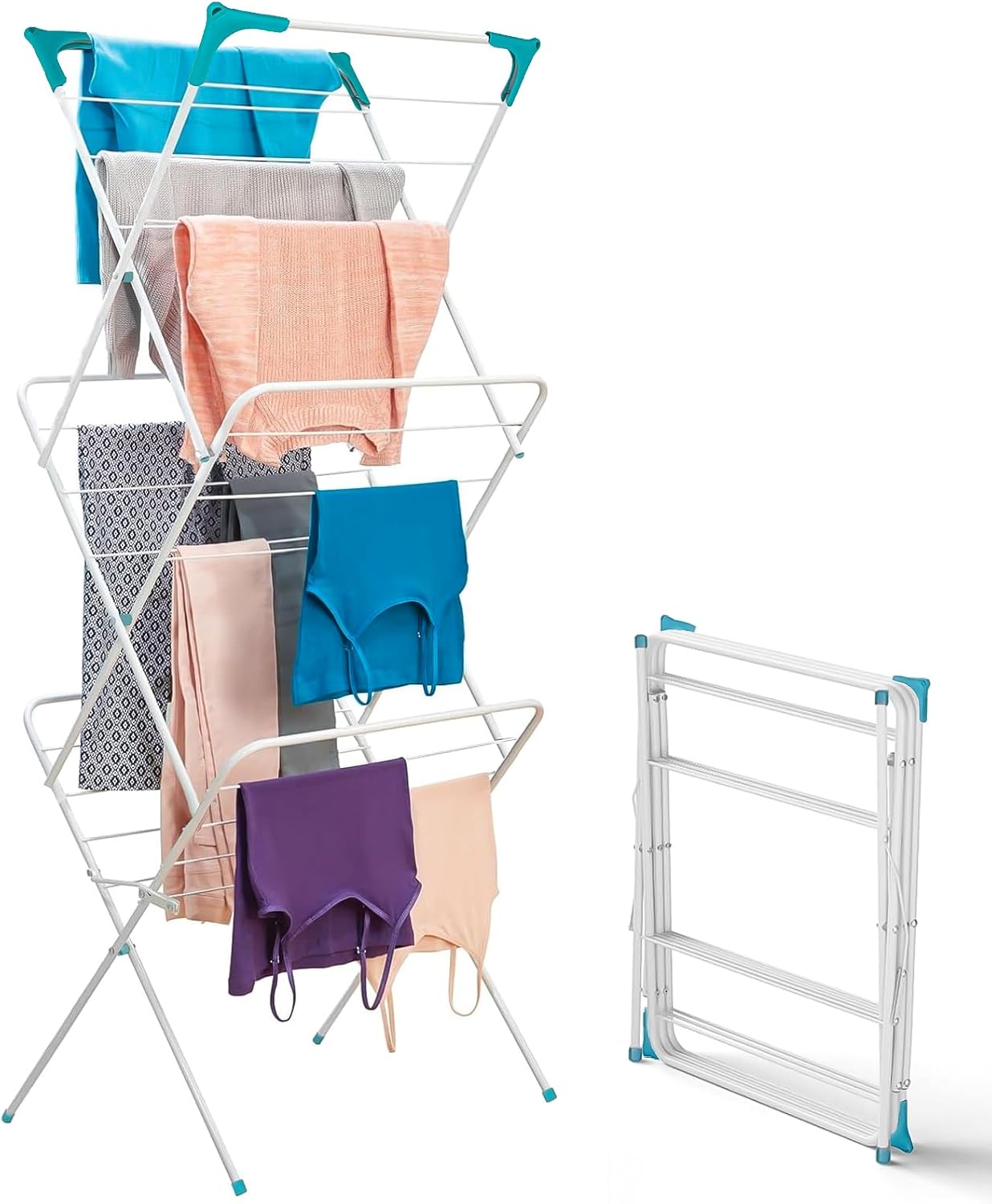 3 Tier Clothes Airer, Foldable Drying Rack, Foldable Clothes Drying Stand, Laundry Rack, Washing