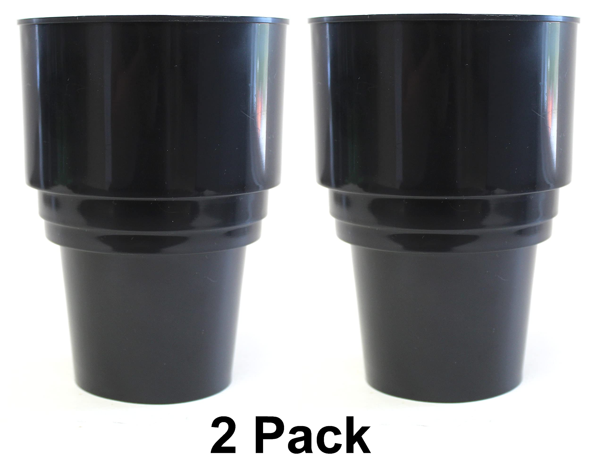 JSP Manufacturing Golf Cart Cup Holder Fits EZGO Club Car, Yamaha Replacement Holder for 16.4 oz Portable Propane Cylinder or Drink Holder (2 Pack, Black)