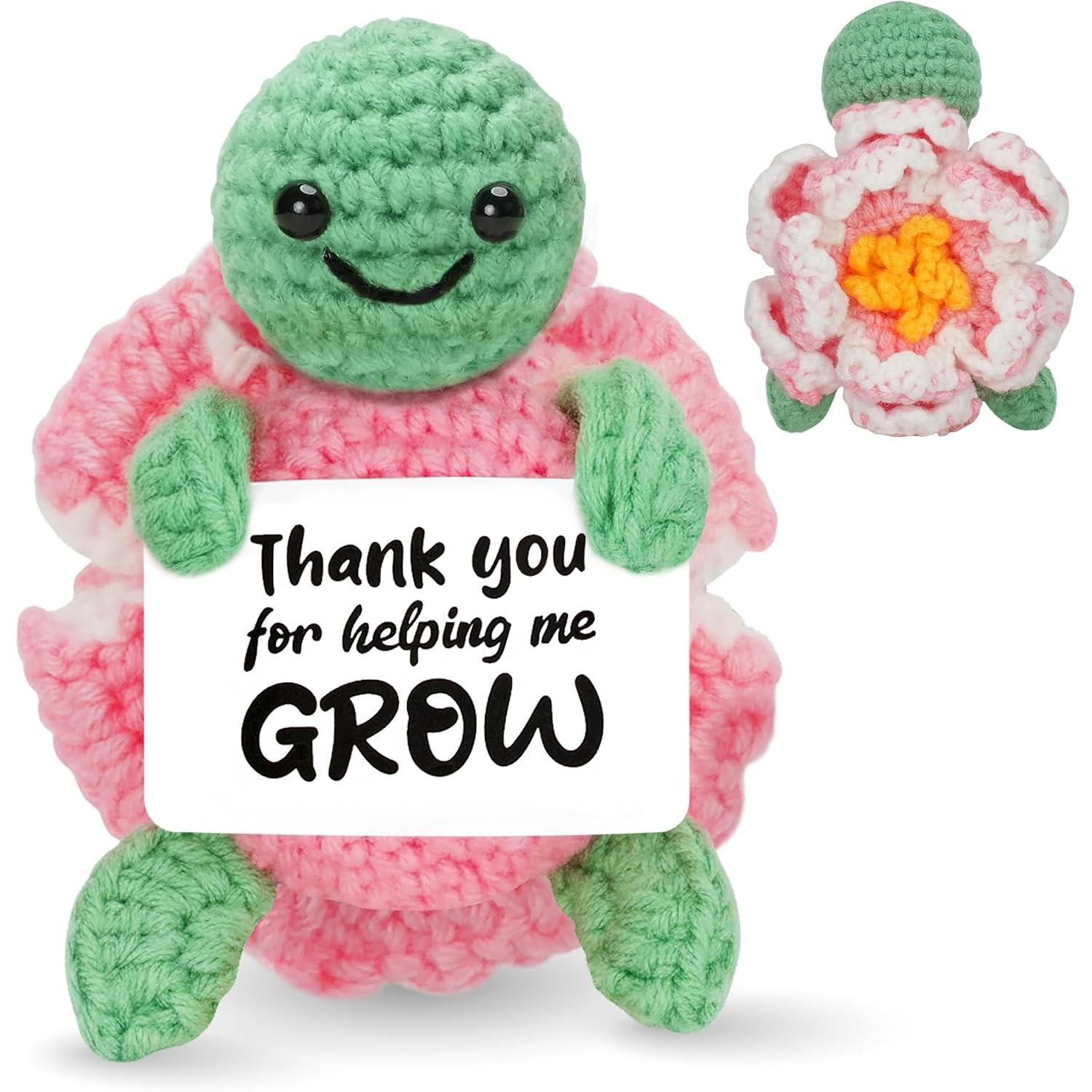 Bafiwu Teacher Gifts form Students,Thank You Teacher Gifts for Helping Me Grow,Cute Knitted Turtle Gifts for Teachers Friends Colleagues Families Birthday Christmas Decor (teacher)
