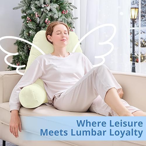 Miniatura 9 de Sasttie Almohadas de lectura, 25 pulgadas, para sentarse en la cama, terciopelo, jumbo, respaldo alto XL, apoyo de espalda para sofá y piso,