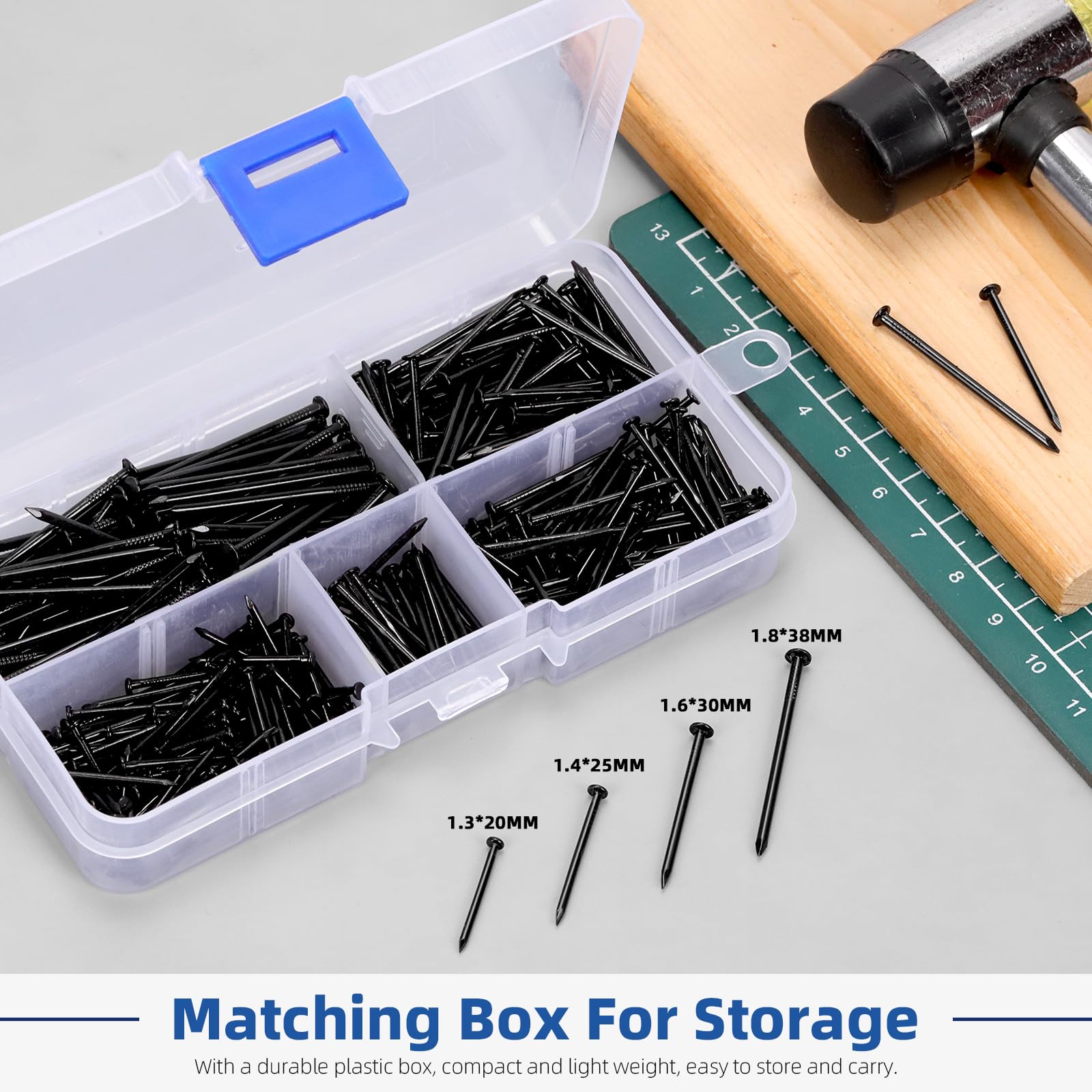 500pcs Nail Assortment Kit - Hanging & Finishing Nails -5 500pcs Nail Assortment Kit - Hanging & Finishing Nails -5