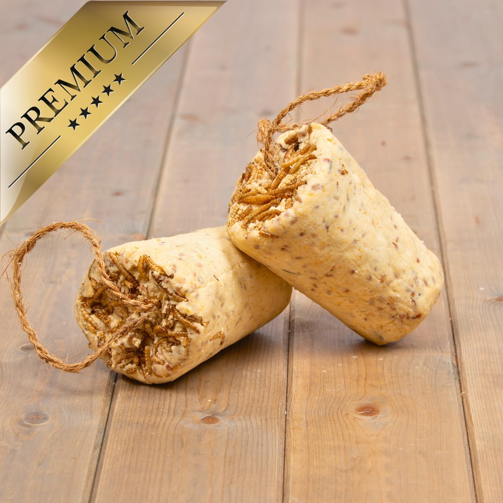 Lyra Pet® 3 x 12 STK. Protein Boost Körner Riegel mit Mehlwürmern fettreich | Proteinreiches Vogelfutter für Sommer & Winter - Premium Erdnussbutterriegel - Fettreicher Energiespender für Wildvögel