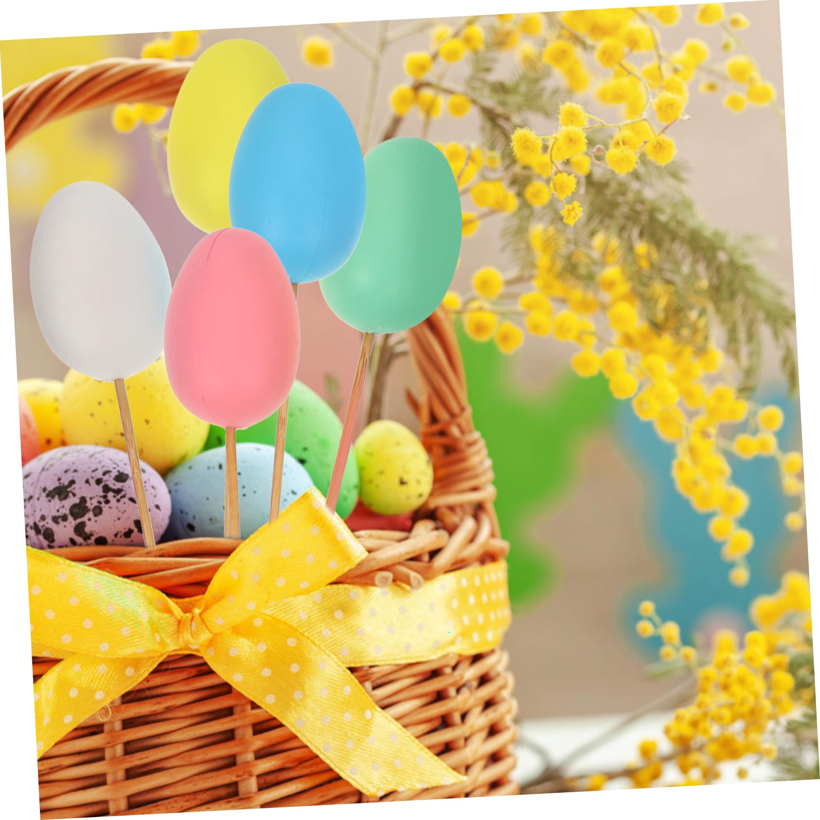 9 plettri per uova di Pasqua colorati per la composizione floreale delle uova di ramoscello artificiali ramo di albero di Pasqua per bambini fai da te forniture artigianali