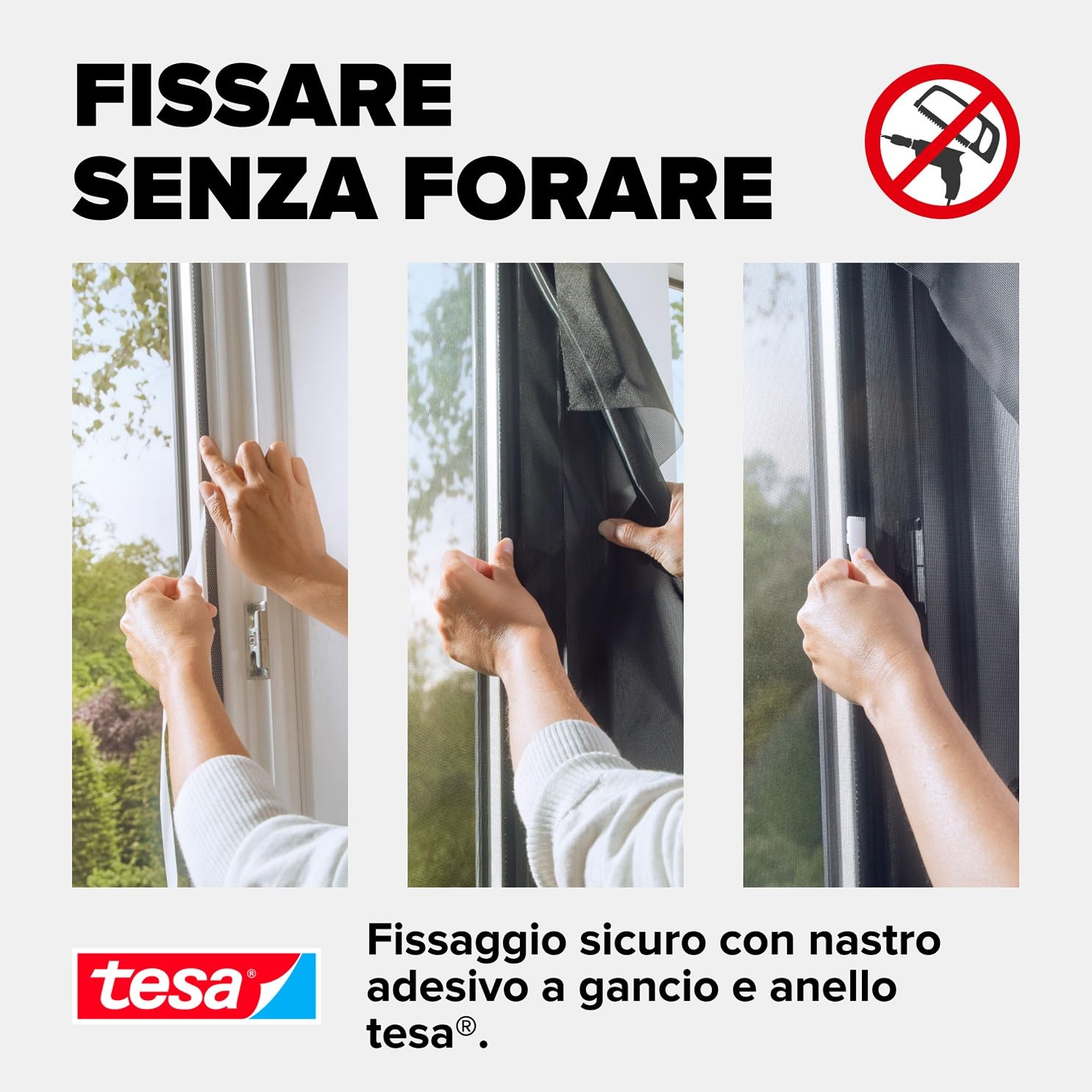 Zanzariera Antipolline Tesa - Biadesivo Per Finestre Ad Apertura Interna - Foto 3
