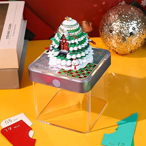 Miniatura 4 de Calendario 3D 2026, calendario de escritorio 2026, bloc de notas de arte de papel 3D con luces LED, calendarios creativos 3D de notas artísticas,