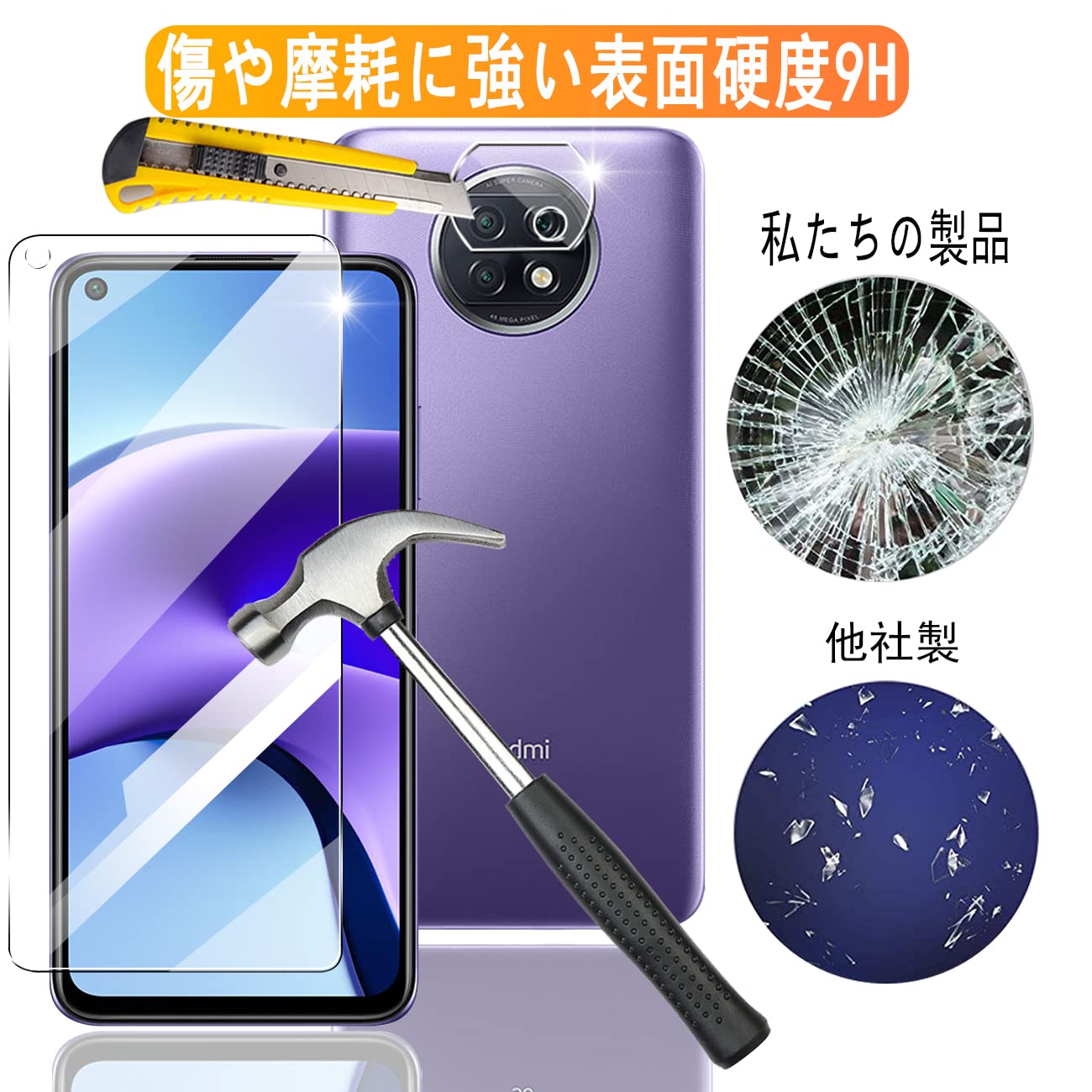 Amazon.co.jp: 【2+2枚セット 指紋認証対応】 用 Xiaomi Redmi