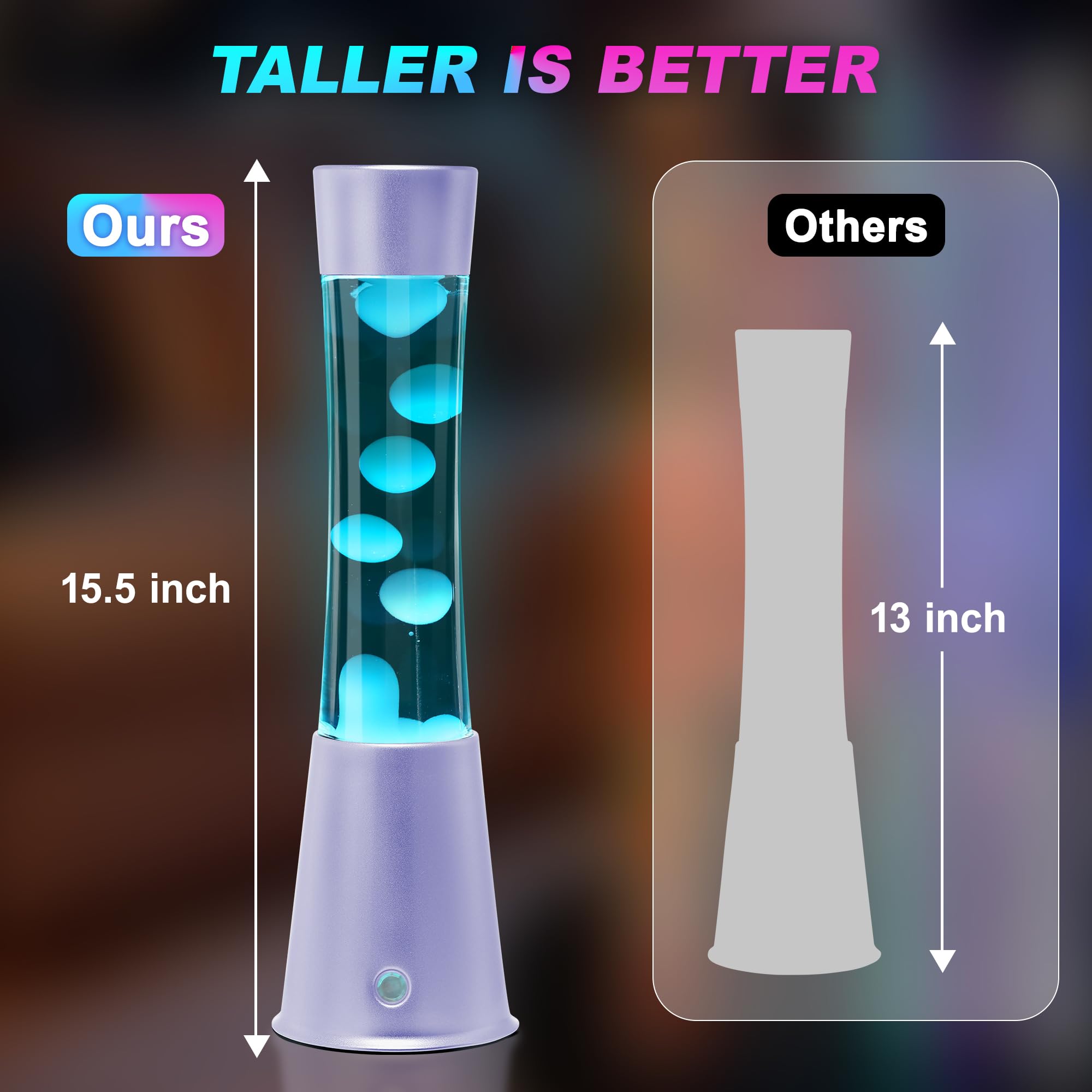 Lampe à Mouvement Liquide 40cm avec 17 Changements de Couleur Télécommande