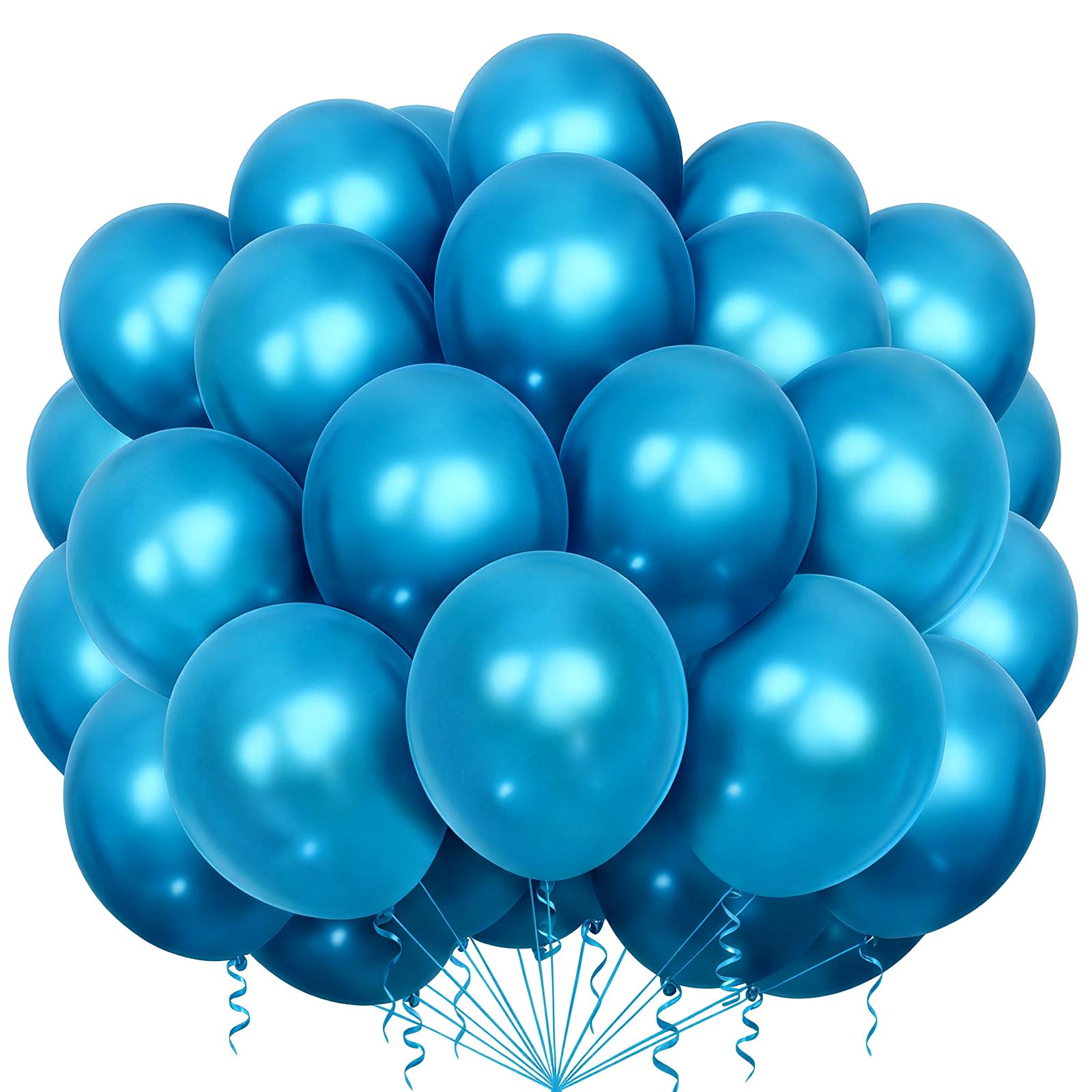 JasGood Luftballons Geburtstags 60 Stück Helium Ballons für Geburtstagsdeko Hochzeit Taufe Abschluss Party Deko Babyparty Jugendweihe Verlobung,12Zoll