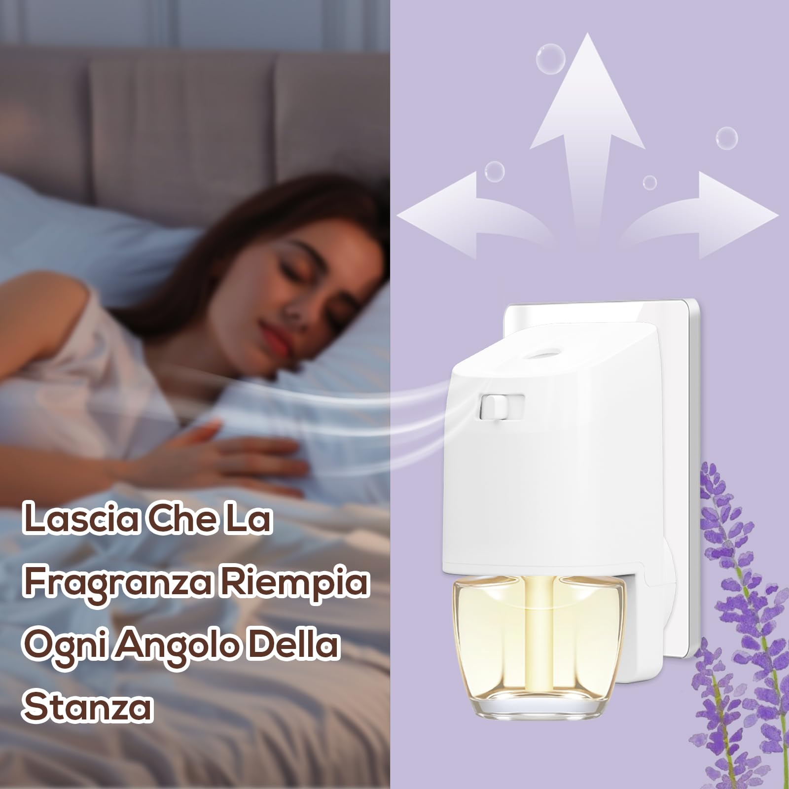SCENTORINI Ricarica per Diffusore Elettrico 8X19ML, 4 Diversi Profumi di Lavande Serie Adatte per Air Wick e per Glade Ricariche di Diffusore di Oli Essenziali