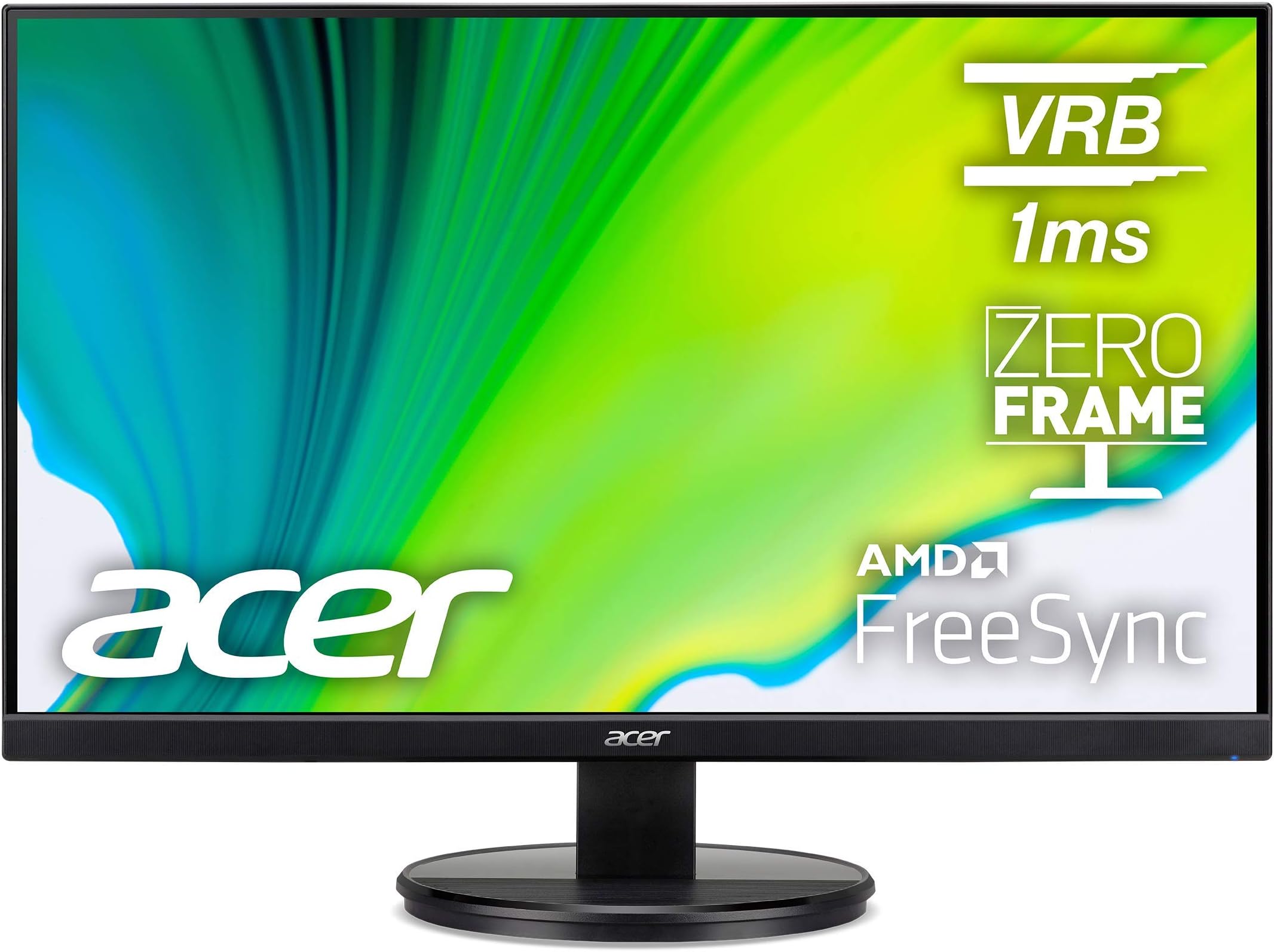 acer 27.0” 1920 x 1080 VA Zero-Frame Office Home Computer Monitor - AMD FreeSync - 75Hz Refresh - 1ms VRB - Low Blue Light Filter - Tilt and VESA Compatible - HDMI Port 1.4 & VGA Port KB272HL Hbi