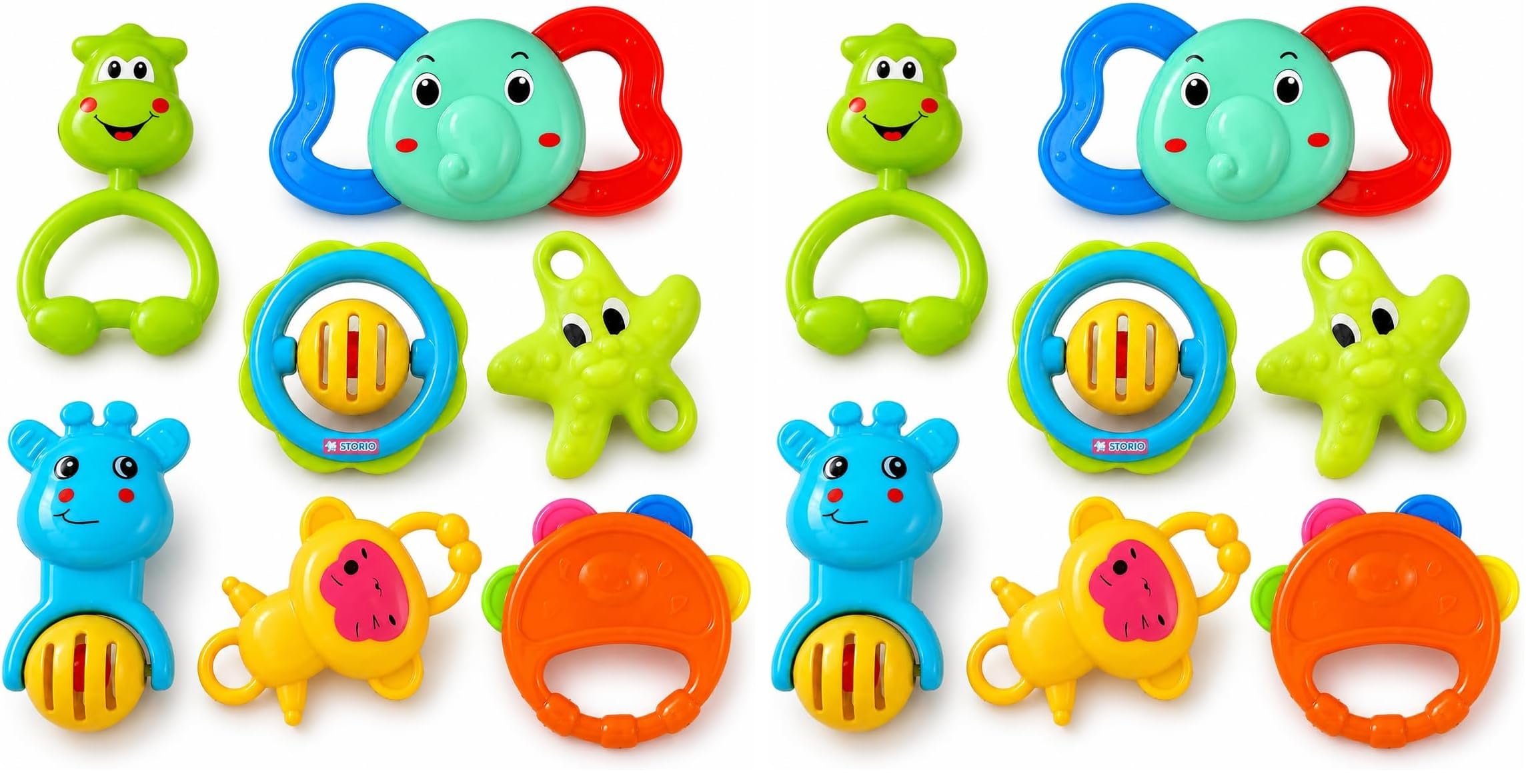 Storio Baby Products Toys 7 Pcs Rattle Set with Teathers for New Born Baby Gifts, Toy for Babies, Non-Toxic — Amazon image 9